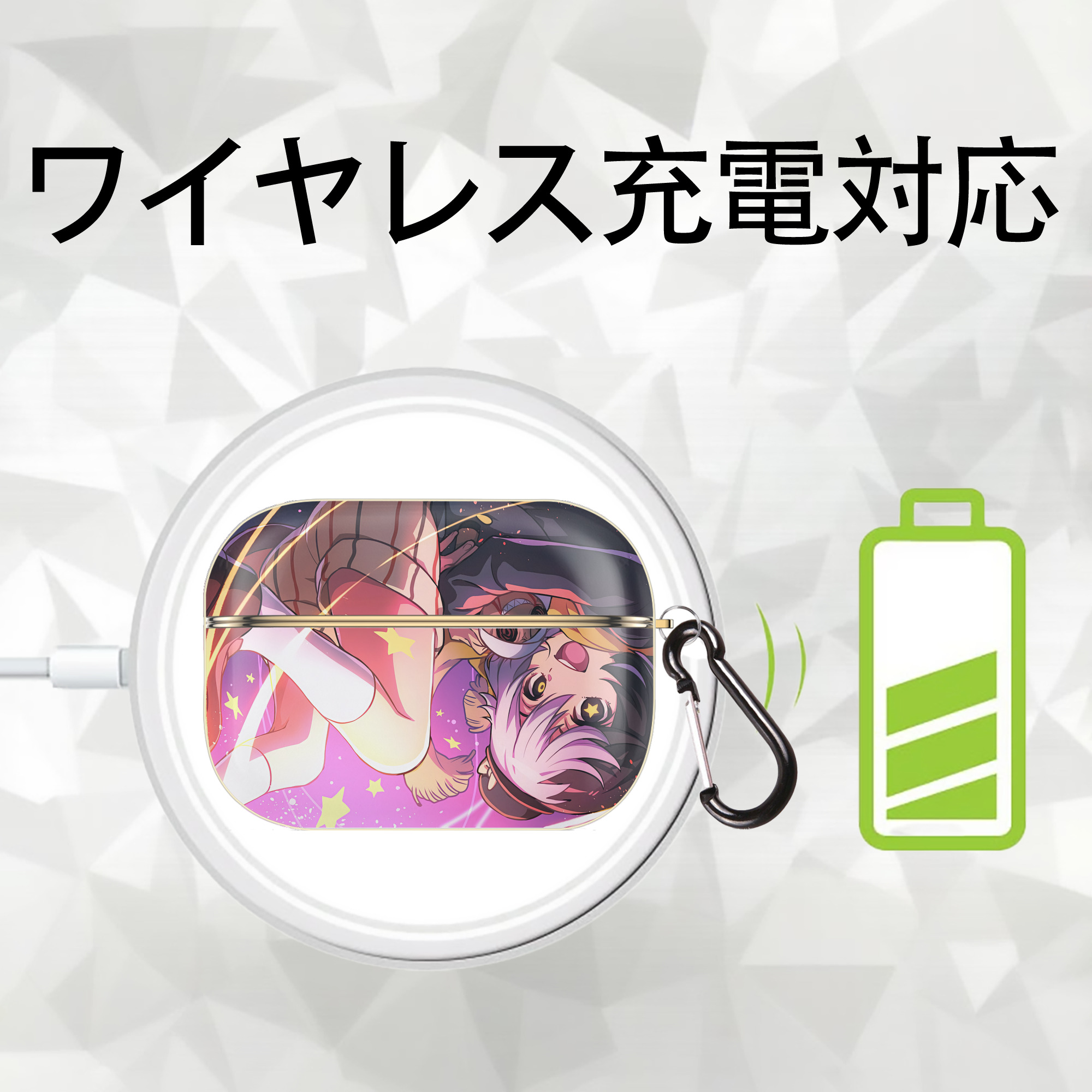 文豪ストレイドッグス Bungo Stray Dogs 【AirPods Pro用】ハードシェル保護ケース｜耐衝撃・防指紋・カラビナ付き商品仕様