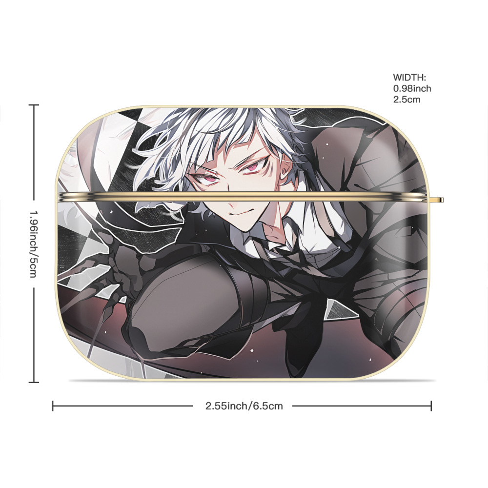 文豪ストレイドッグス Bungo Stray Dogs 【AirPods Pro用】ハードシェル保護ケース｜耐衝撃・防指紋・カラビナ付き商品仕様
