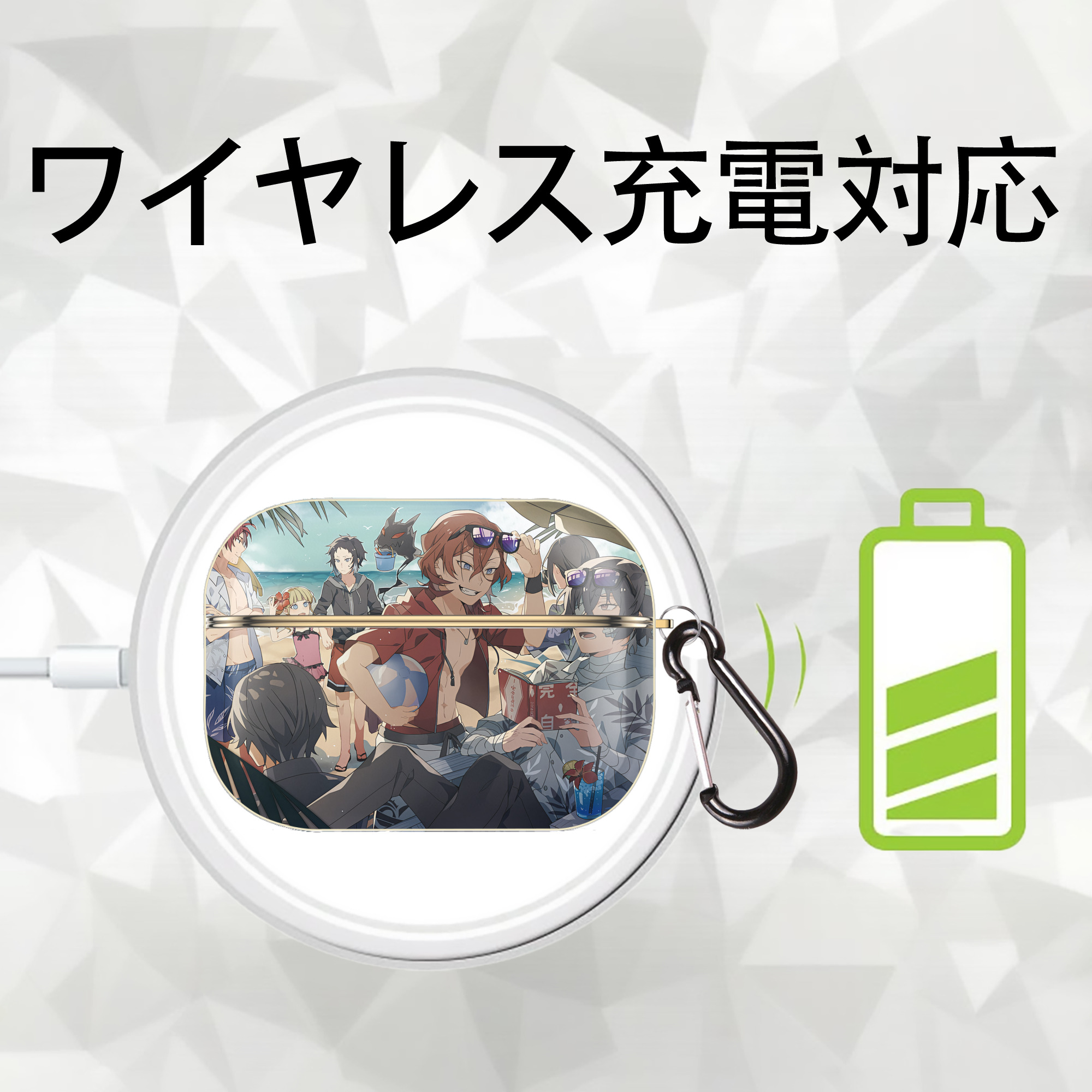 文豪ストレイドッグス Bungo Stray Dogs 【AirPods Pro用】ハードシェル保護ケース｜耐衝撃・防指紋・カラビナ付き商品仕様
