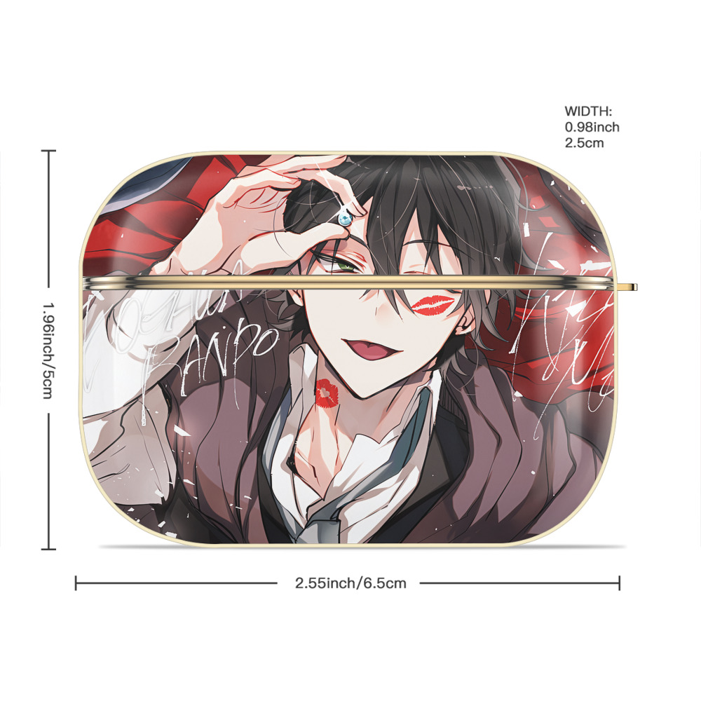 文豪ストレイドッグス Bungo Stray Dogs 【AirPods Pro用】ハードシェル保護ケース｜耐衝撃・防指紋・カラビナ付き商品仕様