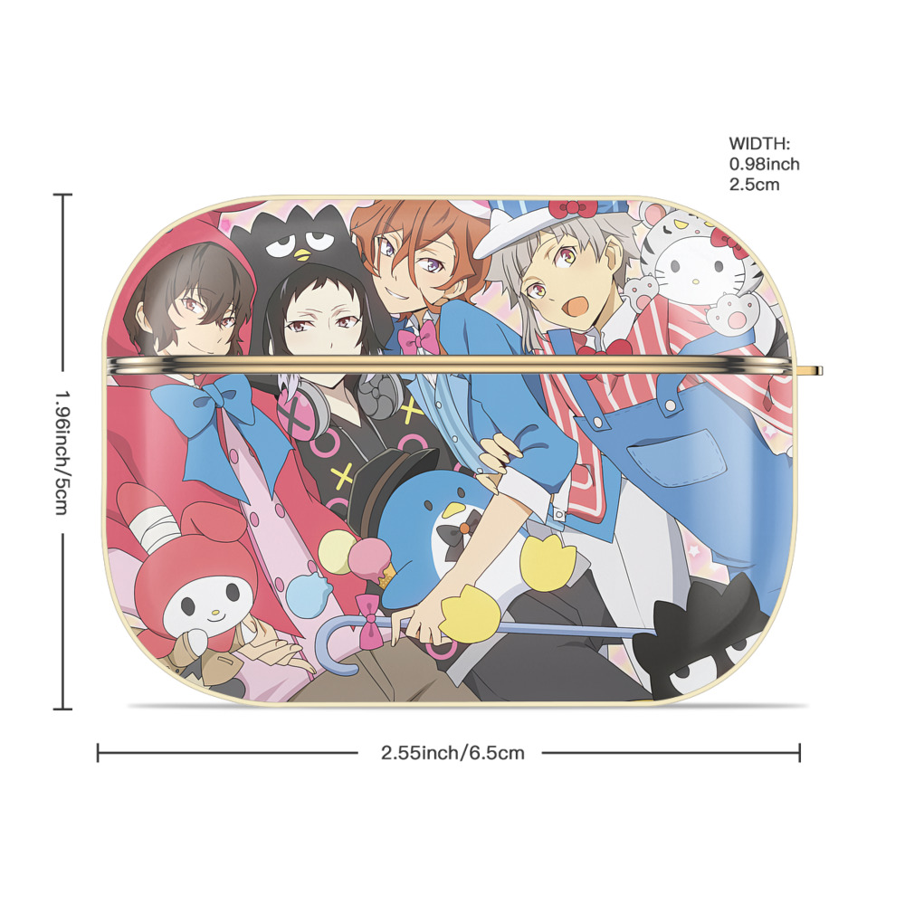 文豪ストレイドッグス Bungo Stray Dogs 【AirPods Pro用】ハードシェル保護ケース｜耐衝撃・防指紋・カラビナ付き商品仕様