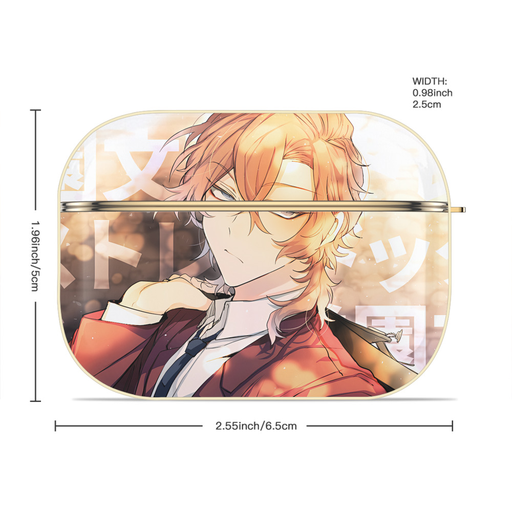 文豪ストレイドッグス Bungo Stray Dogs 【AirPods Pro用】ハードシェル保護ケース｜耐衝撃・防指紋・カラビナ付き商品仕様