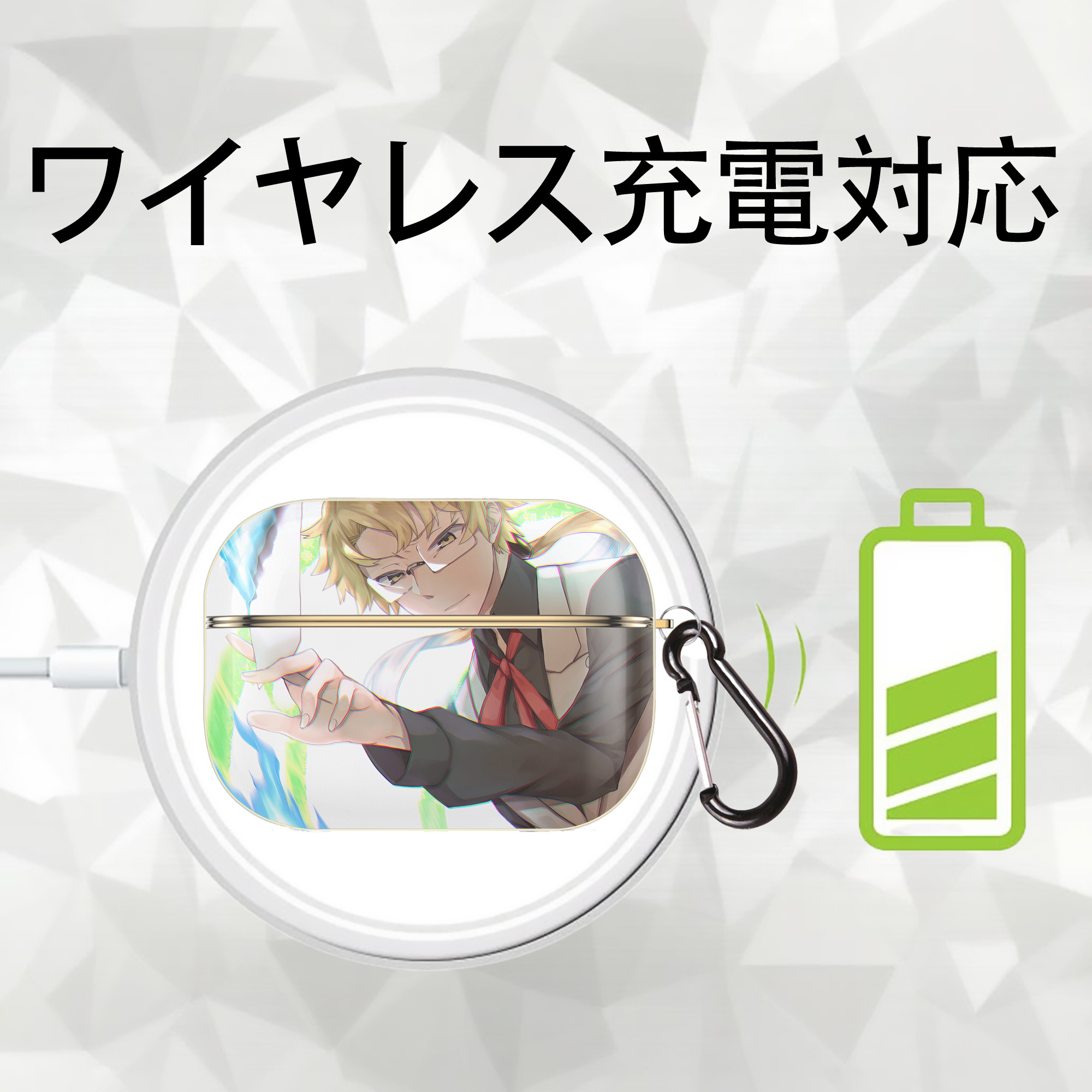 文豪ストレイドッグス Bungo Stray Dogs 【AirPods Pro用】ハードシェル保護ケース｜耐衝撃・防指紋・カラビナ付き商品仕様