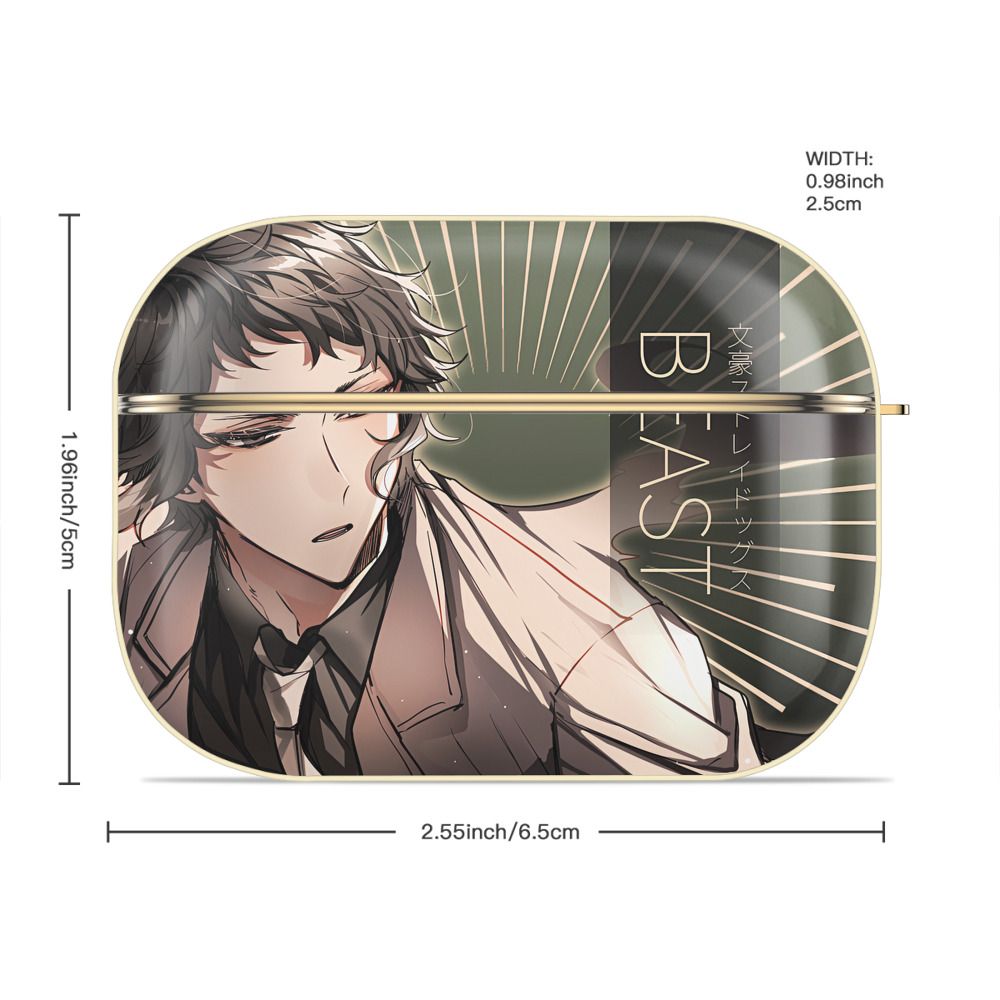 文豪ストレイドッグス Bungo Stray Dogs 【AirPods Pro用】ハードシェル保護ケース｜耐衝撃・防指紋・カラビナ付き商品仕様
