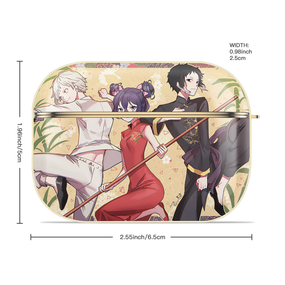 文豪ストレイドッグス Bungo Stray Dogs 【AirPods Pro用】ハードシェル保護ケース｜耐衝撃・防指紋・カラビナ付き商品仕様