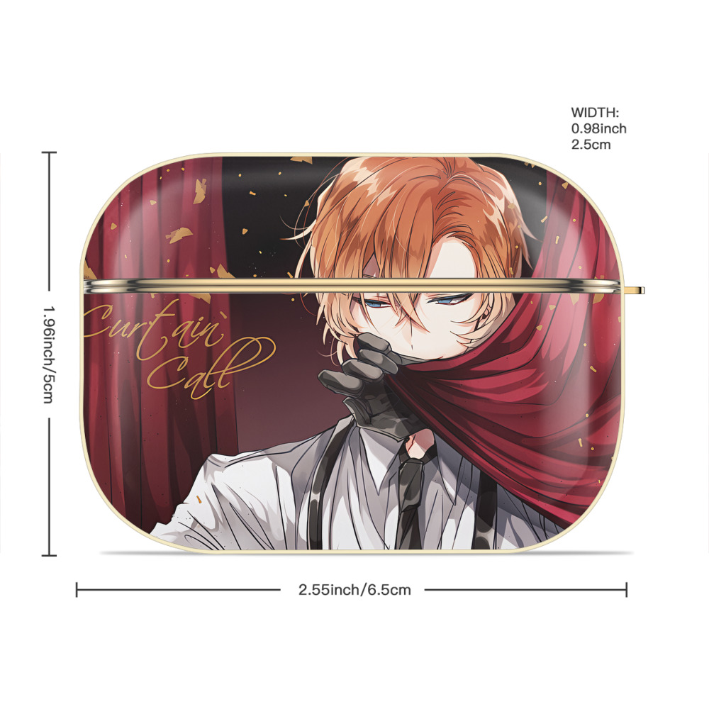 文豪ストレイドッグス Bungo Stray Dogs 【AirPods Pro用】ハードシェル保護ケース｜耐衝撃・防指紋・カラビナ付き商品仕様
