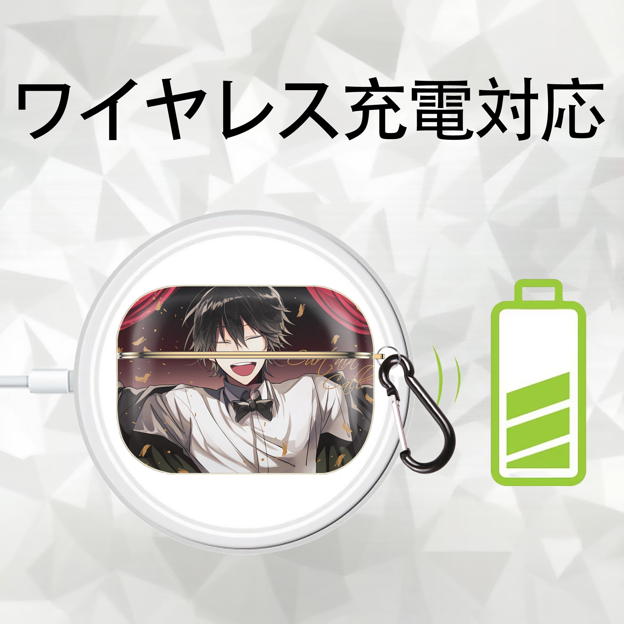 文豪ストレイドッグス Bungo Stray Dogs 【AirPods Pro用】ハードシェル保護ケース｜耐衝撃・防指紋・カラビナ付き商品仕様