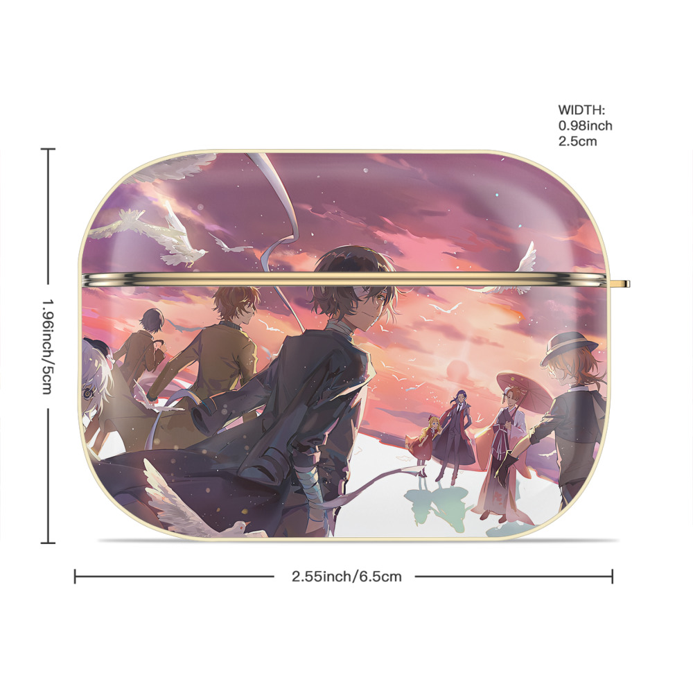 文豪ストレイドッグス Bungo Stray Dogs 【AirPods Pro用】ハードシェル保護ケース｜耐衝撃・防指紋・カラビナ付き商品仕様