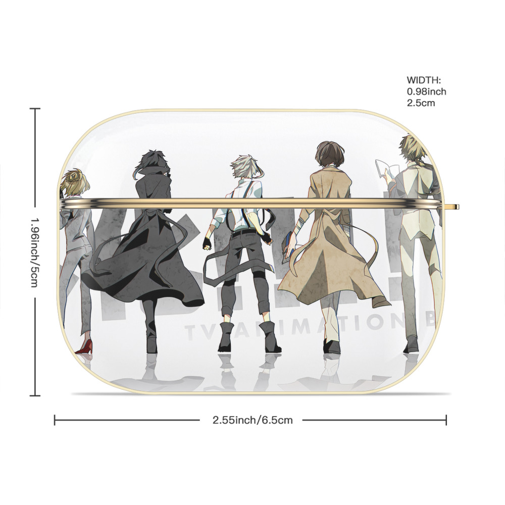 文豪ストレイドッグス Bungo Stray Dogs 【AirPods Pro用】ハードシェル保護ケース｜耐衝撃・防指紋・カラビナ付き商品仕様