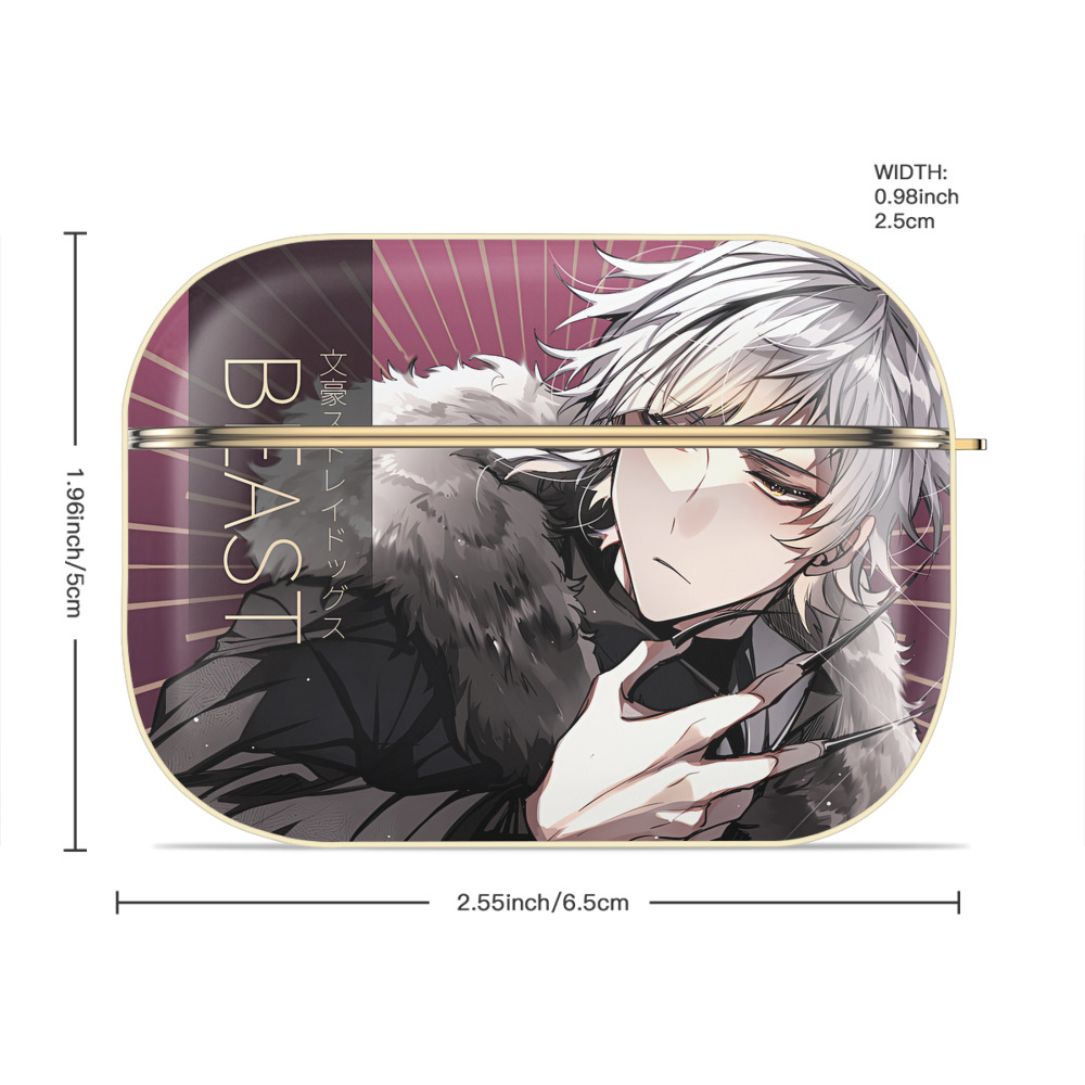 文豪ストレイドッグス Bungo Stray Dogs 【AirPods Pro用】ハードシェル保護ケース｜耐衝撃・防指紋・カラビナ付き商品仕様