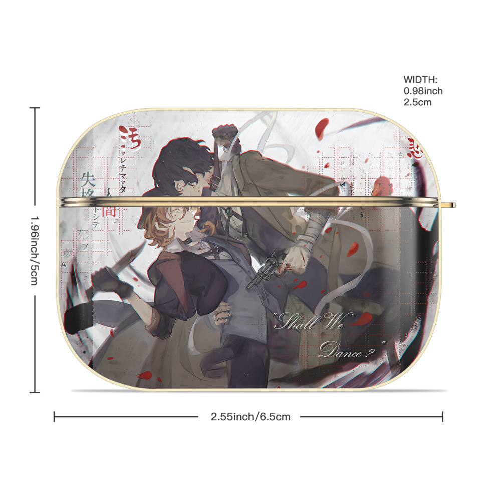 文豪ストレイドッグス Bungo Stray Dogs 【AirPods Pro用】ハードシェル保護ケース｜耐衝撃・防指紋・カラビナ付き商品仕様