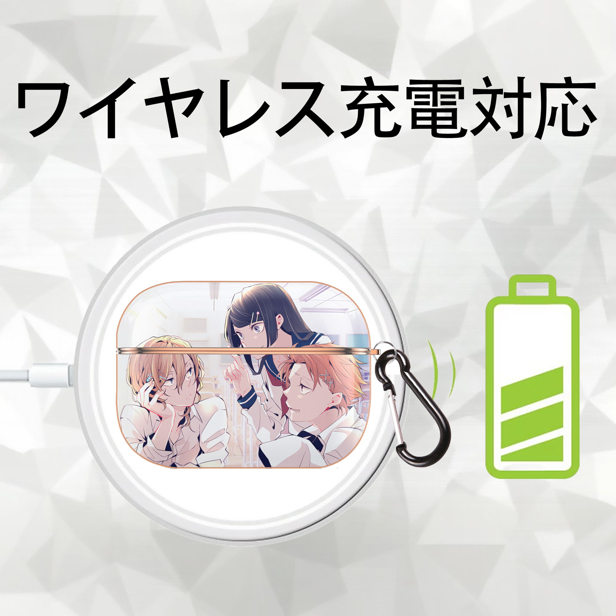 文豪ストレイドッグス Bungo Stray Dogs 【AirPods Pro用】ハードシェル保護ケース｜耐衝撃・防指紋・カラビナ付き商品仕様