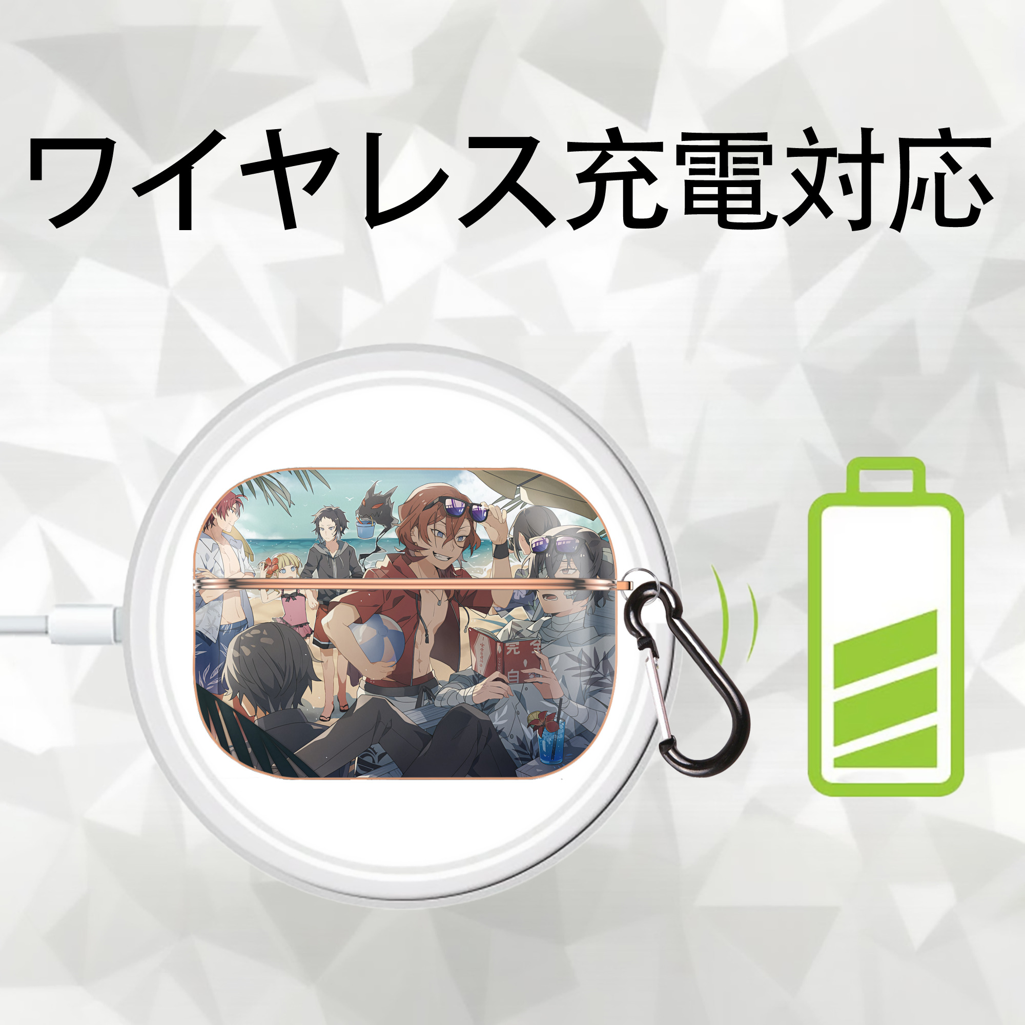 文豪ストレイドッグス Bungo Stray Dogs 【AirPods Pro用】ハードシェル保護ケース｜耐衝撃・防指紋・カラビナ付き商品仕様