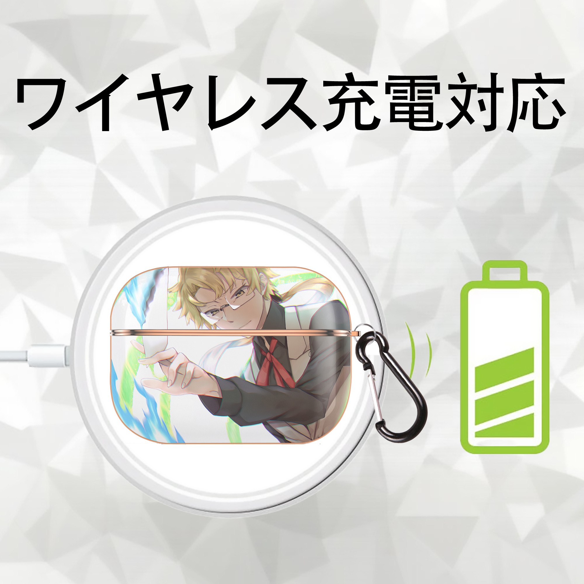 文豪ストレイドッグス Bungo Stray Dogs 【AirPods Pro用】ハードシェル保護ケース｜耐衝撃・防指紋・カラビナ付き商品仕様