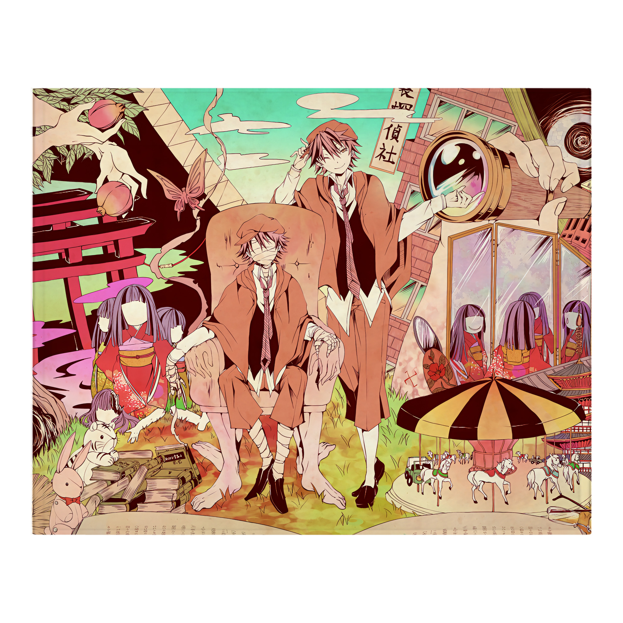 （画像用） 文豪ストレイドッグス Bungo Stray Dogs フランネルブランケット・多サイズ対応（横型）