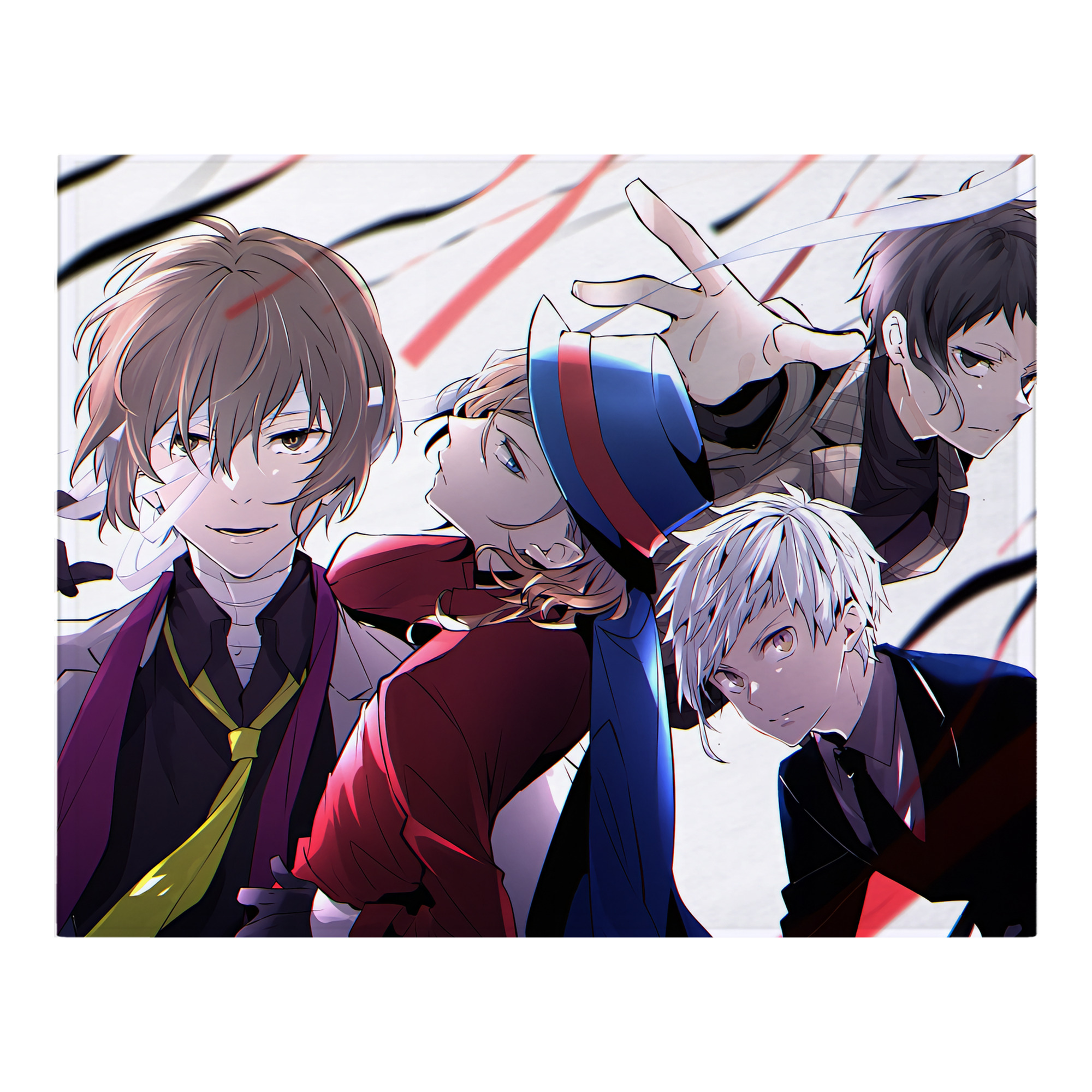 （画像用） 文豪ストレイドッグス Bungo Stray Dogs フランネルブランケット・多サイズ対応（横型）