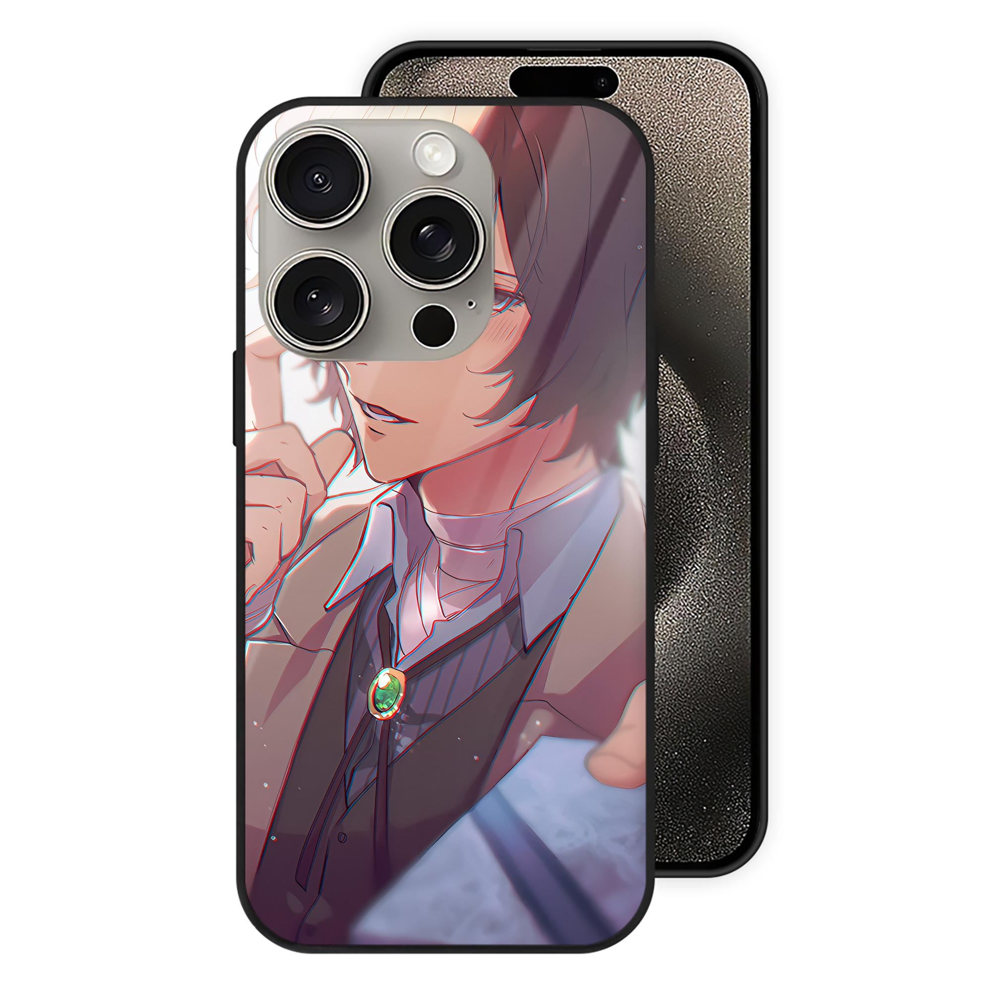 （画像用） 文豪ストレイドッグス Bungo Stray Dogs 【iPhone15Pro対応】スマホケース 耐衝撃＆黄変防止 背面ガラス