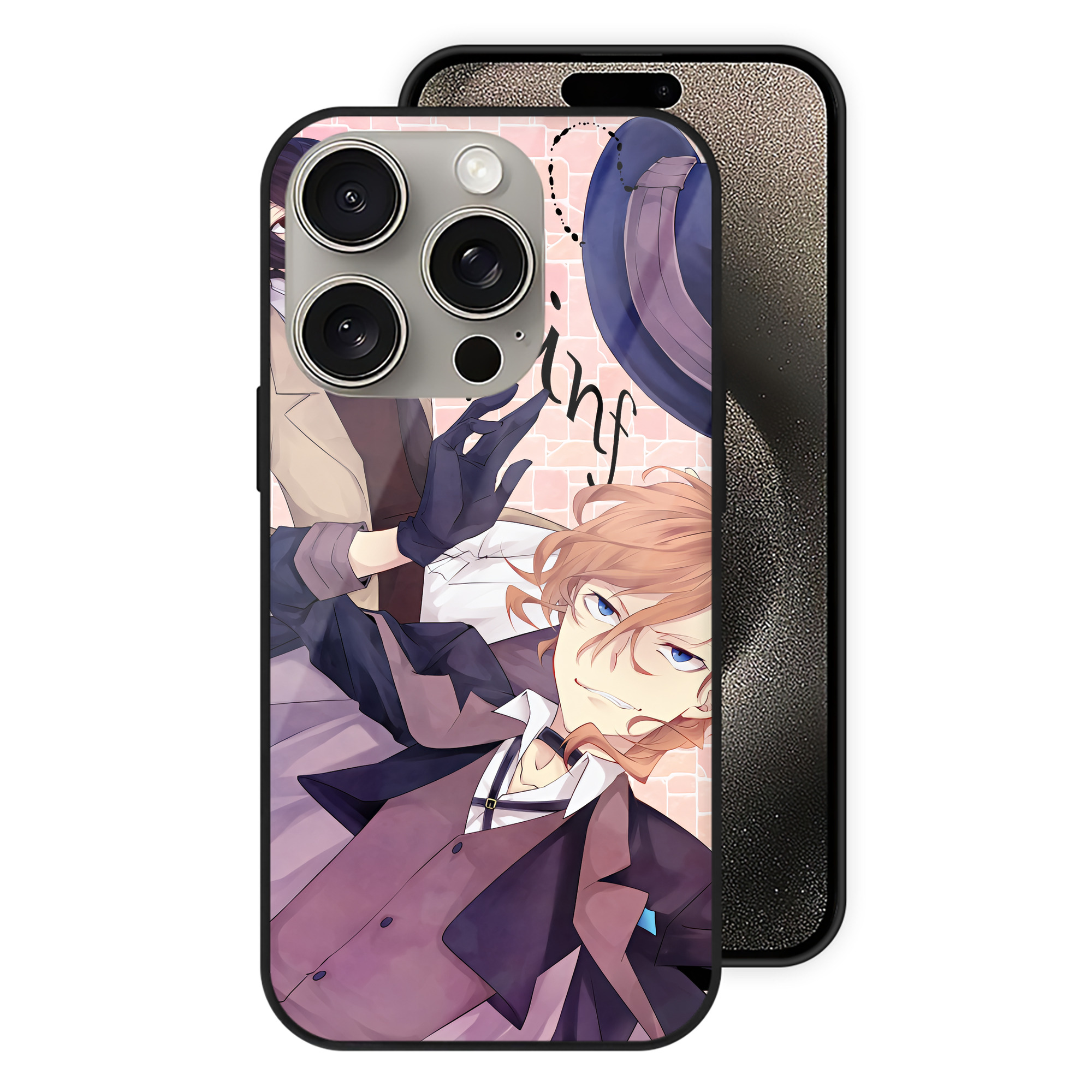 （画像用） 文豪ストレイドッグス Bungo Stray Dogs 【iPhone15Pro対応】スマホケース 耐衝撃＆黄変防止 背面ガラス