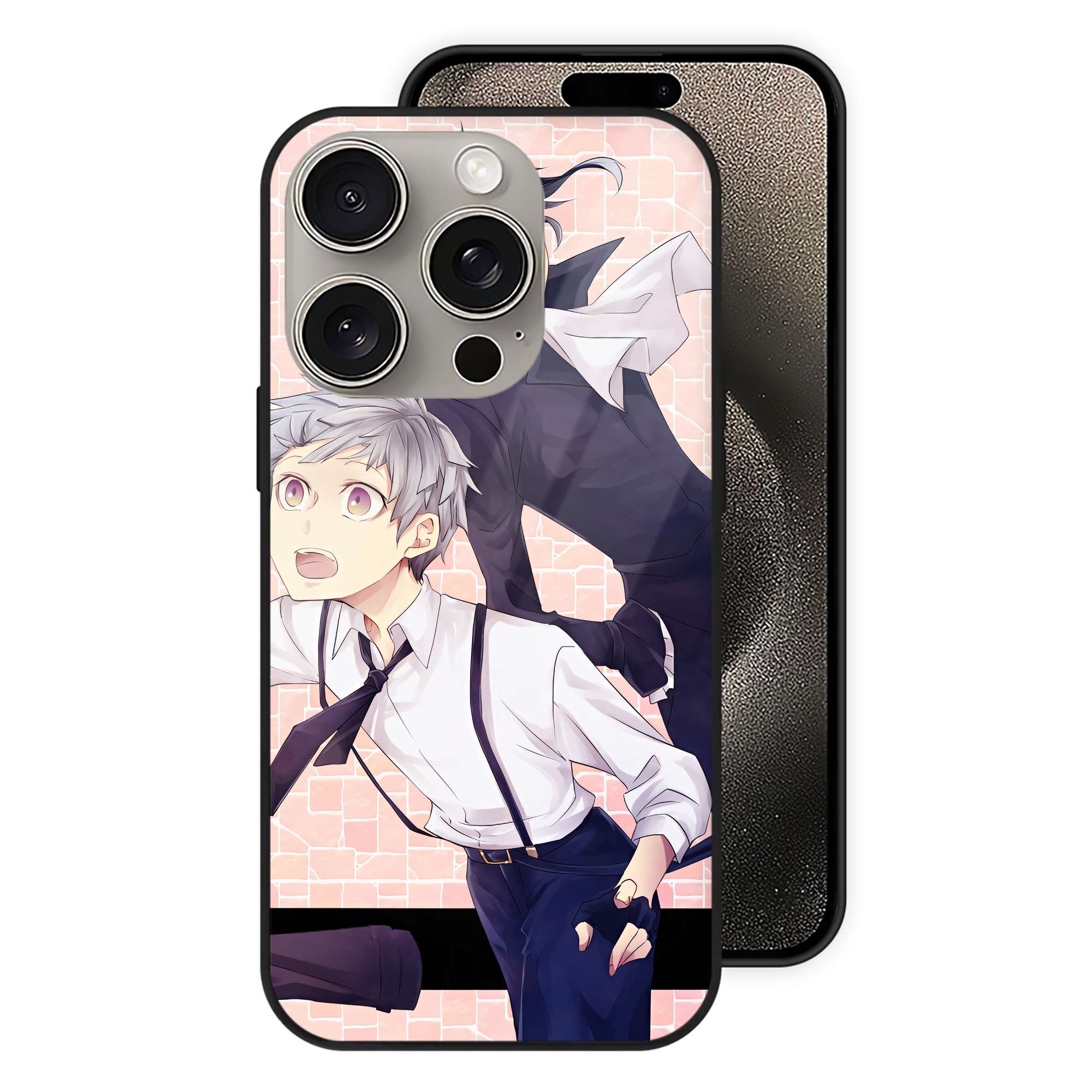 （画像用） 文豪ストレイドッグス Bungo Stray Dogs 【iPhone15Pro対応】スマホケース 耐衝撃＆黄変防止 背面ガラス