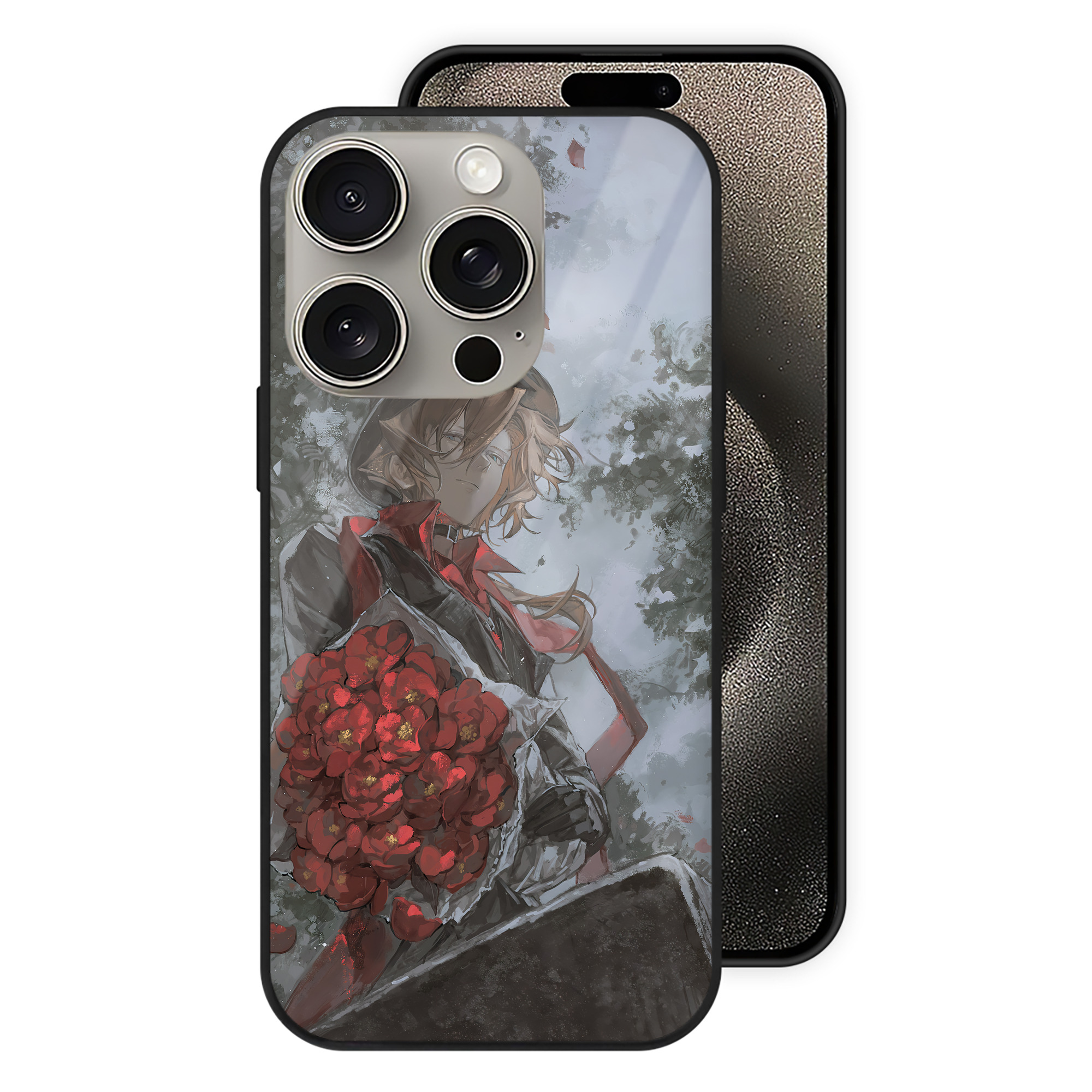 （画像用） 文豪ストレイドッグス Bungo Stray Dogs 【iPhone15Pro対応】スマホケース 耐衝撃＆黄変防止 背面ガラス