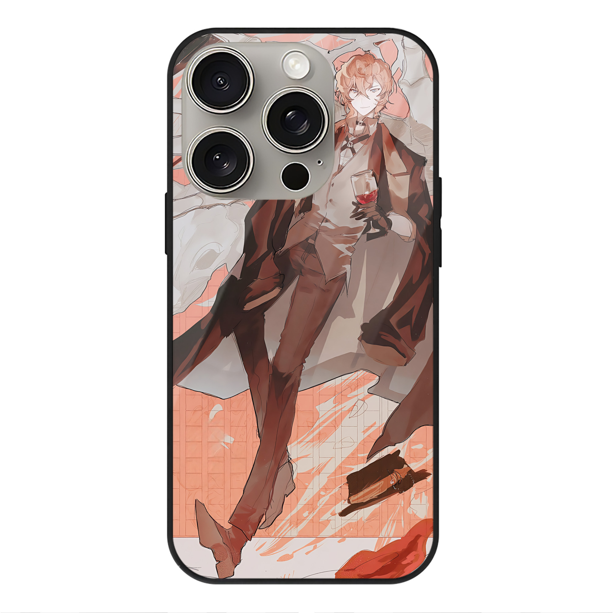 （画像用） 文豪ストレイドッグス Bungo Stray Dogs 【iPhone15Pro対応】スマホケース 耐衝撃＆黄変防止 背面ガラス
