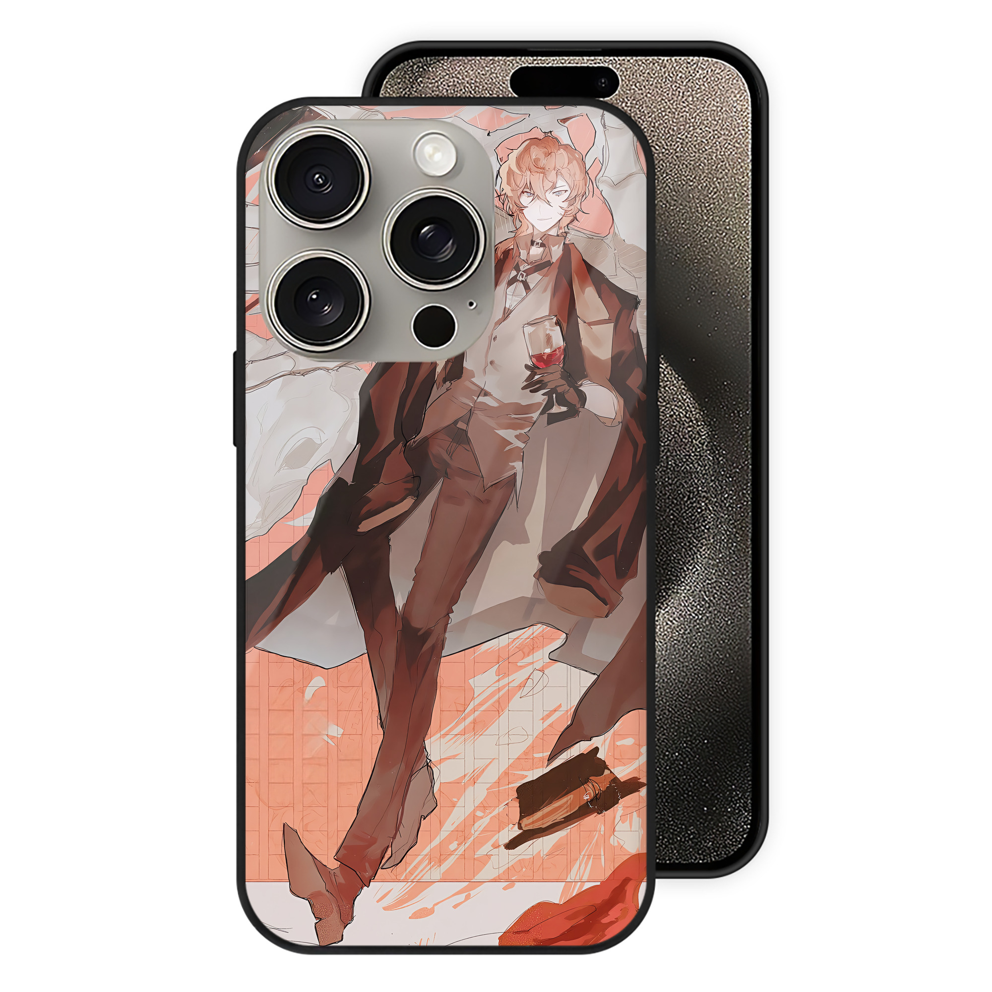 （画像用） 文豪ストレイドッグス Bungo Stray Dogs 【iPhone15Pro対応】スマホケース 耐衝撃＆黄変防止 背面ガラス