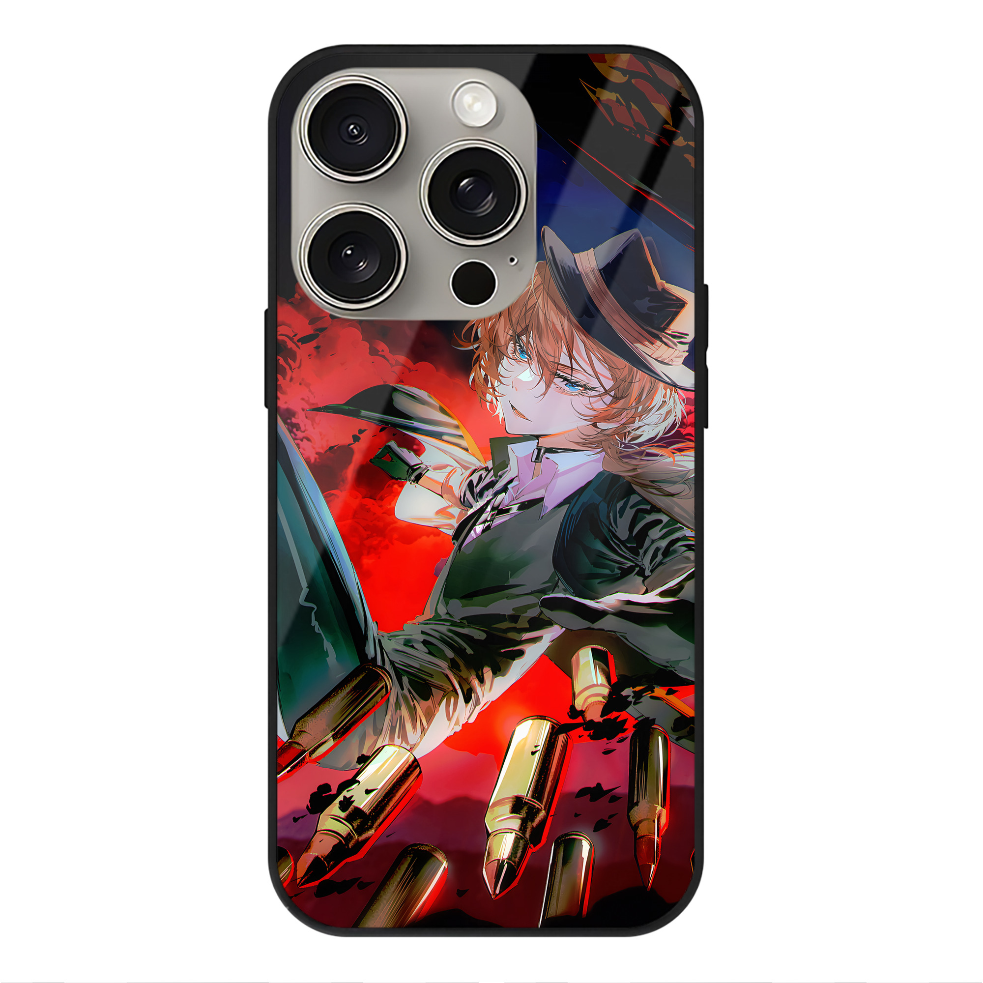 （画像用） 文豪ストレイドッグス Bungo Stray Dogs 【iPhone15Pro対応】スマホケース 耐衝撃＆黄変防止 背面ガラス