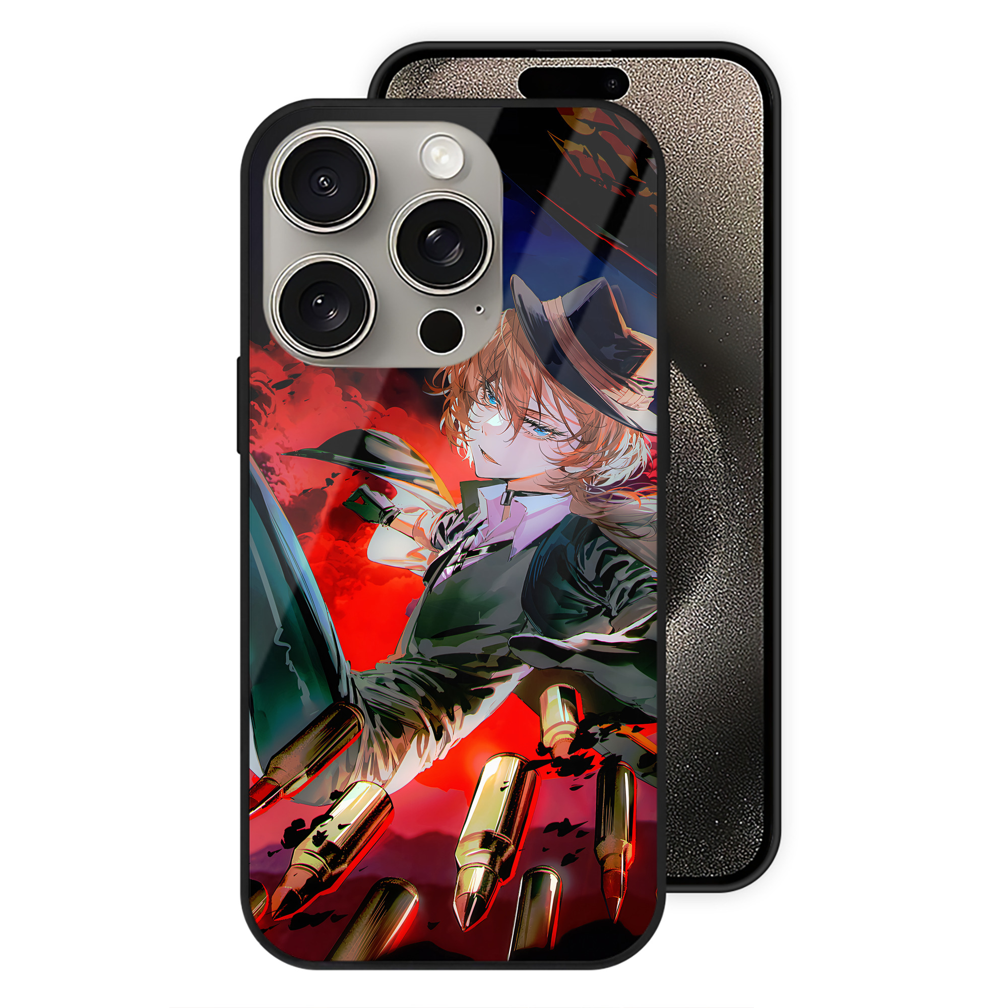 （画像用） 文豪ストレイドッグス Bungo Stray Dogs 【iPhone15Pro対応】スマホケース 耐衝撃＆黄変防止 背面ガラス