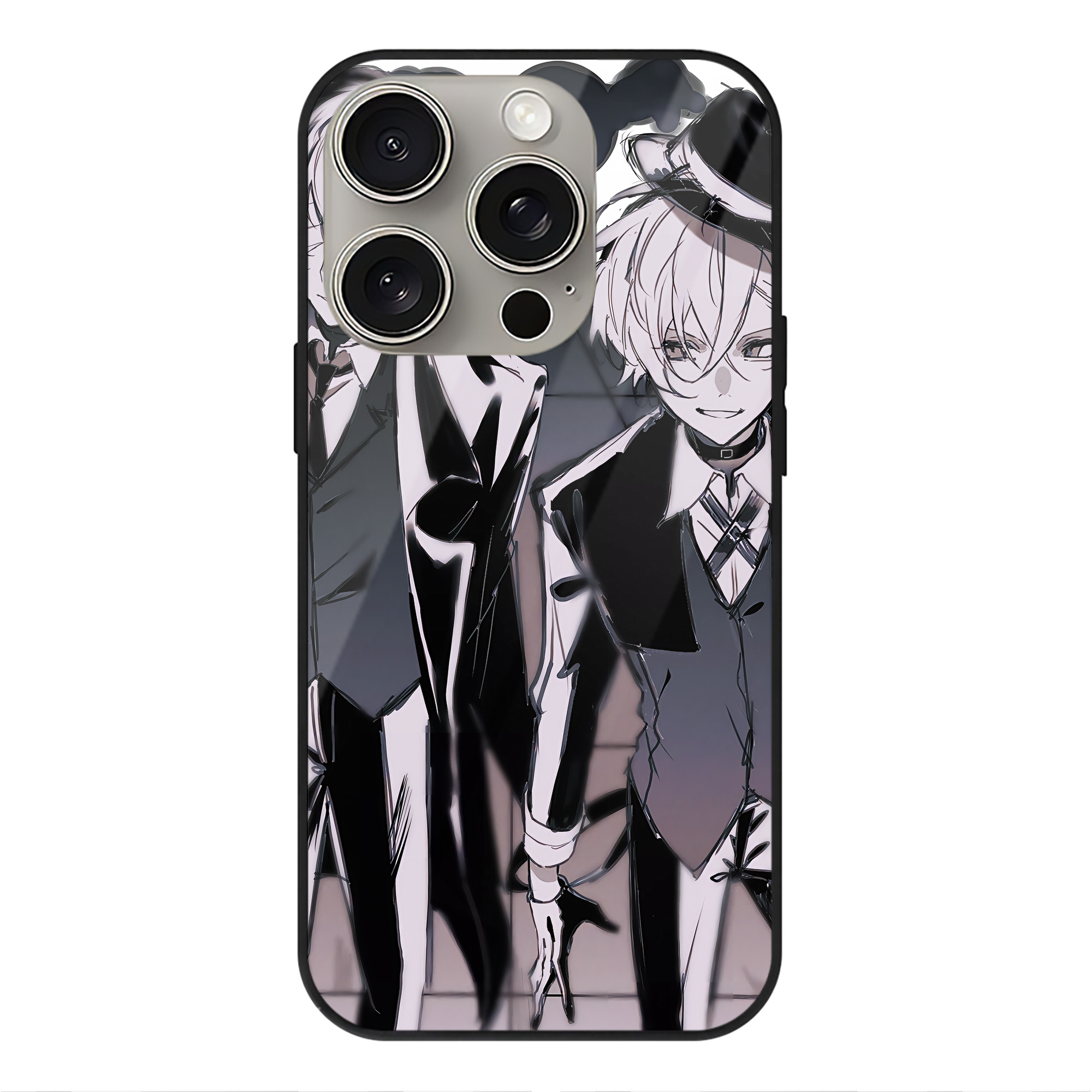 （画像用） 文豪ストレイドッグス Bungo Stray Dogs 【iPhone15Pro対応】スマホケース 耐衝撃＆黄変防止 背面ガラス