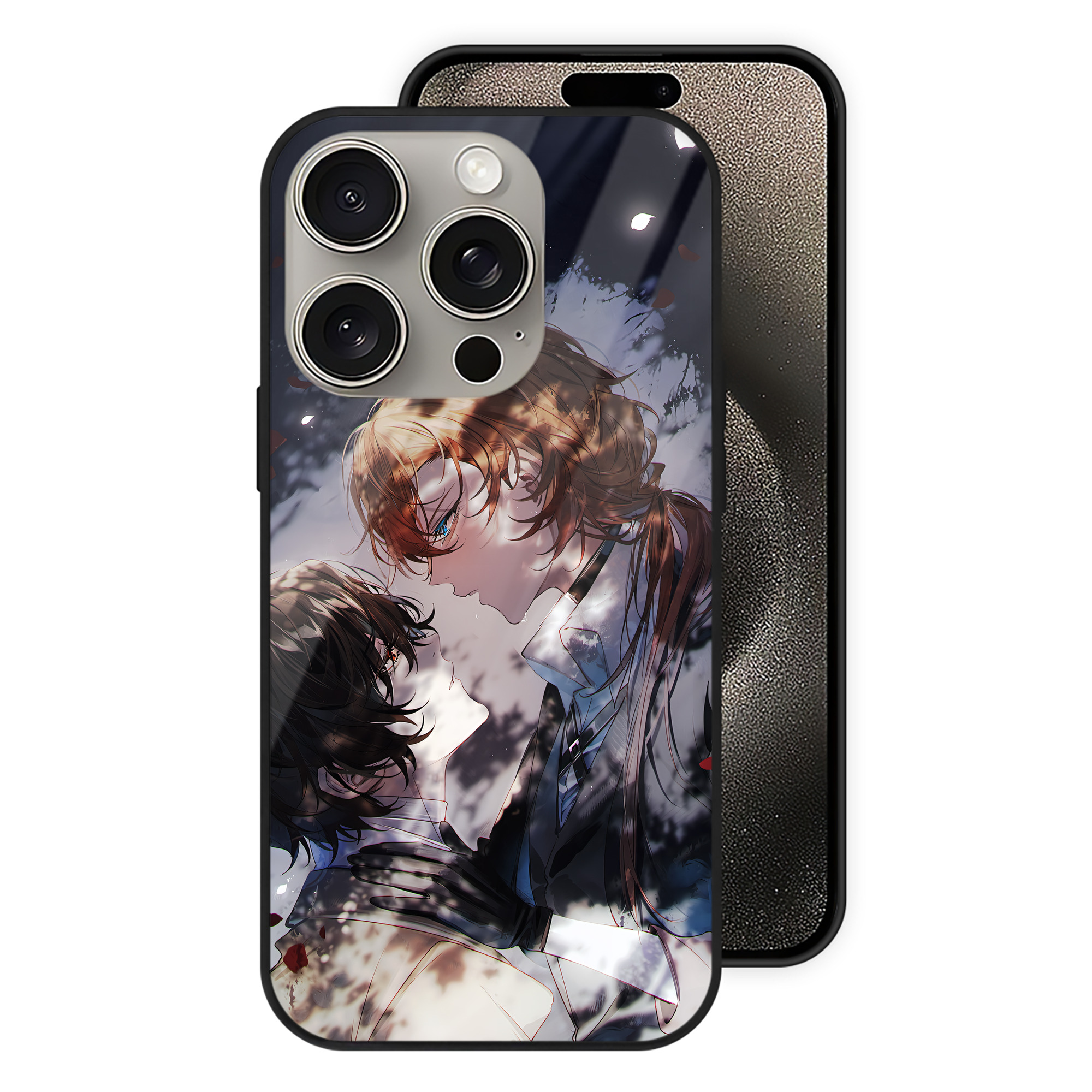 （画像用） 文豪ストレイドッグス Bungo Stray Dogs 【iPhone15Pro対応】スマホケース 耐衝撃＆黄変防止 背面ガラス