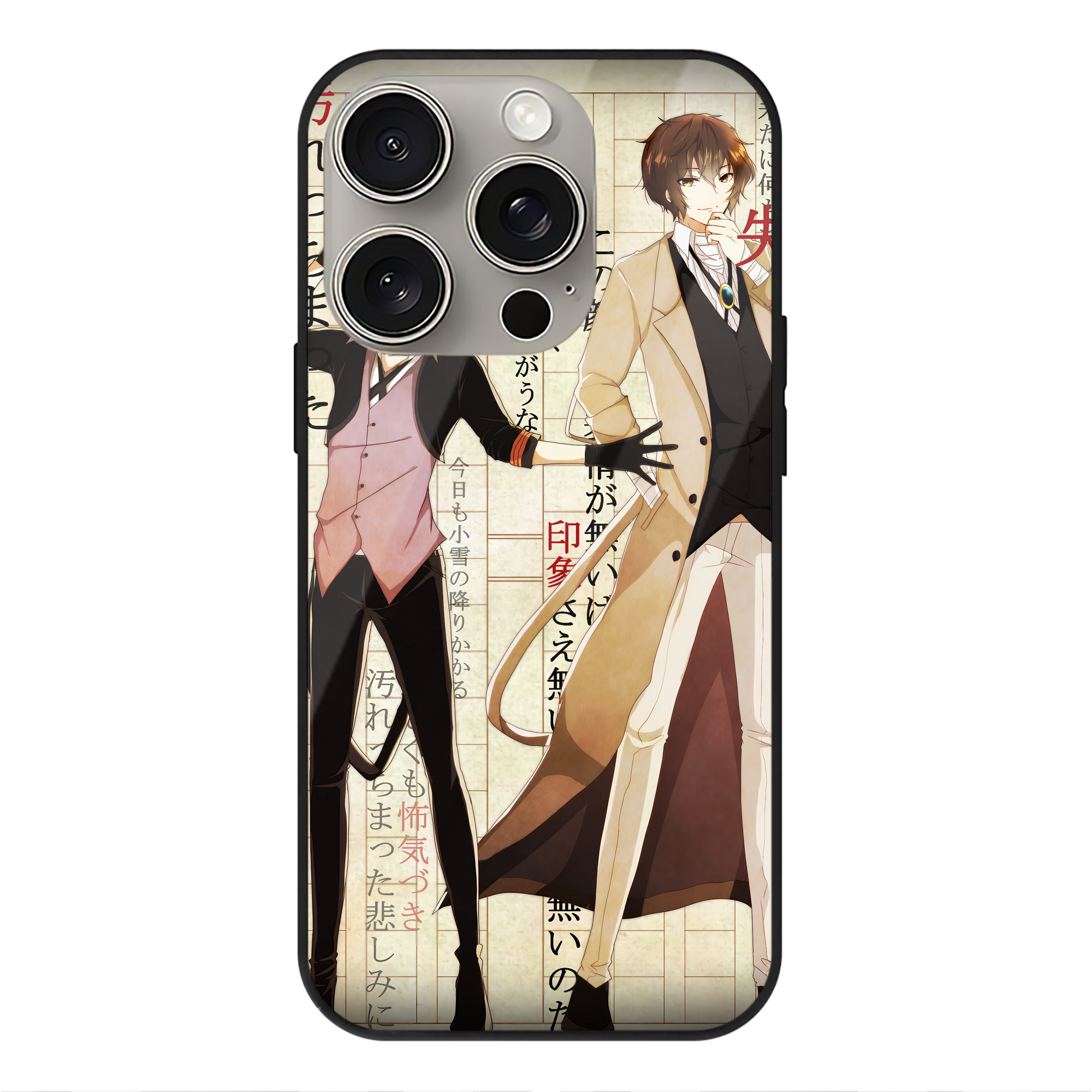 （画像用） 文豪ストレイドッグス Bungo Stray Dogs 【iPhone15Pro対応】スマホケース 耐衝撃＆黄変防止 背面ガラス