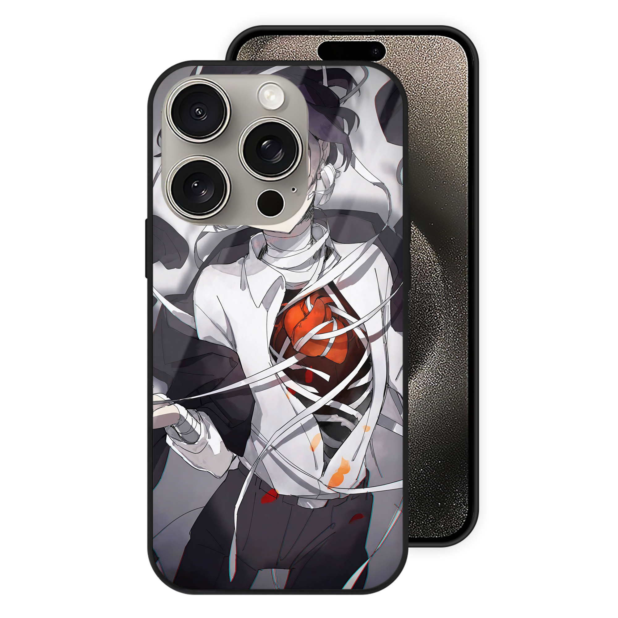 （画像用） 文豪ストレイドッグス Bungo Stray Dogs 【iPhone15Pro対応】スマホケース 耐衝撃＆黄変防止 背面ガラス
