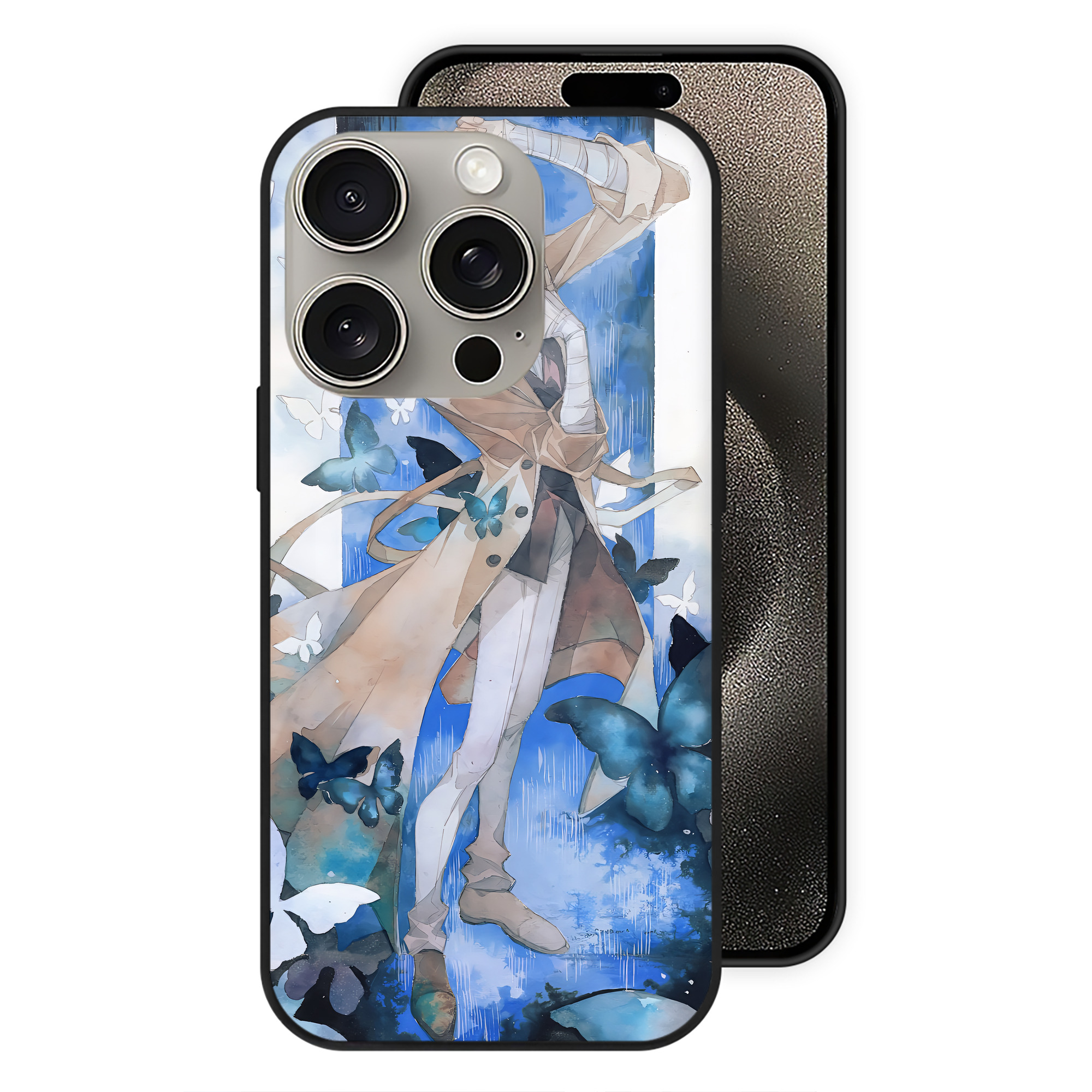 （画像用） 文豪ストレイドッグス Bungo Stray Dogs 【iPhone15Pro対応】スマホケース 耐衝撃＆黄変防止 背面ガラス