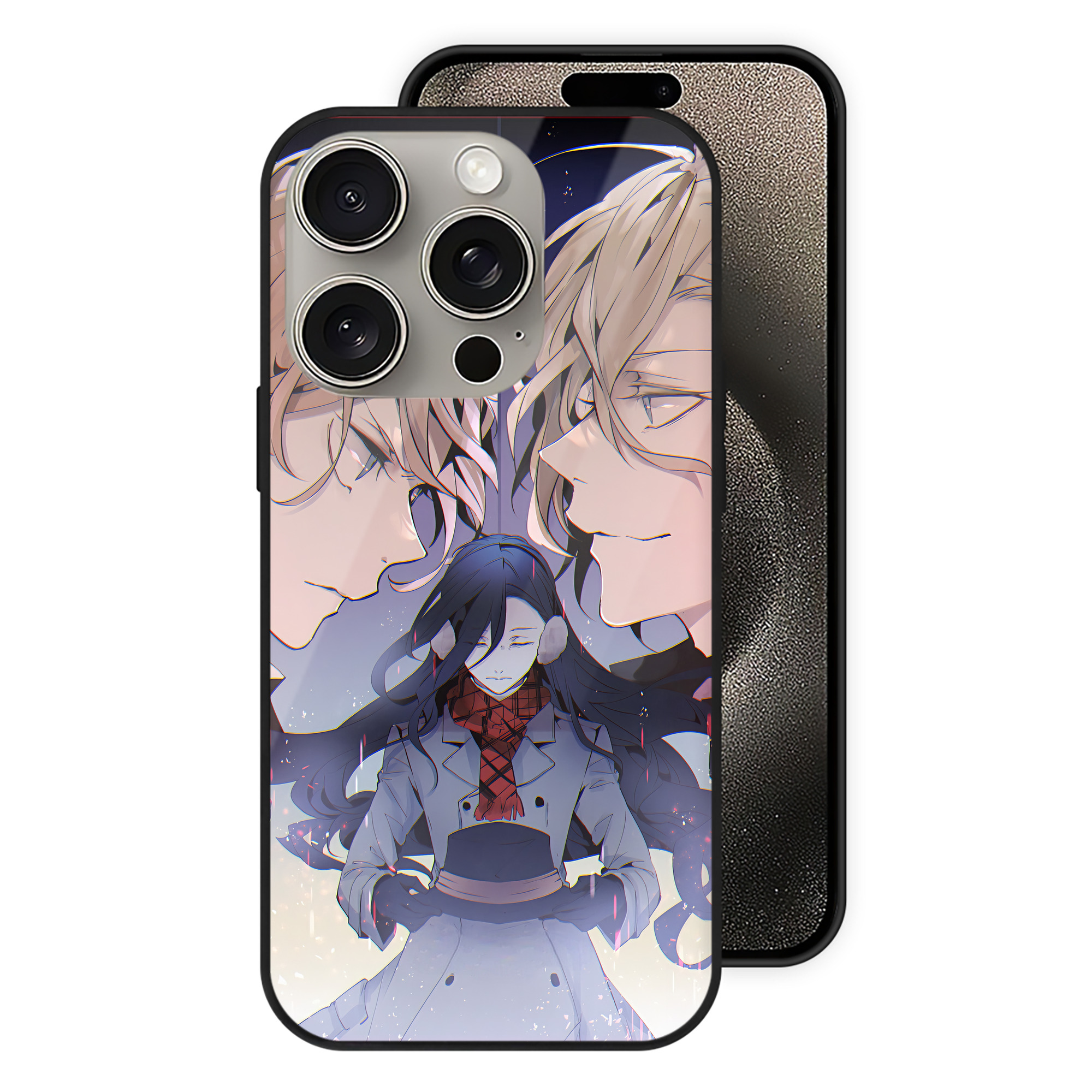 （画像用） 文豪ストレイドッグス Bungo Stray Dogs 【iPhone15Pro対応】スマホケース 耐衝撃＆黄変防止 背面ガラス