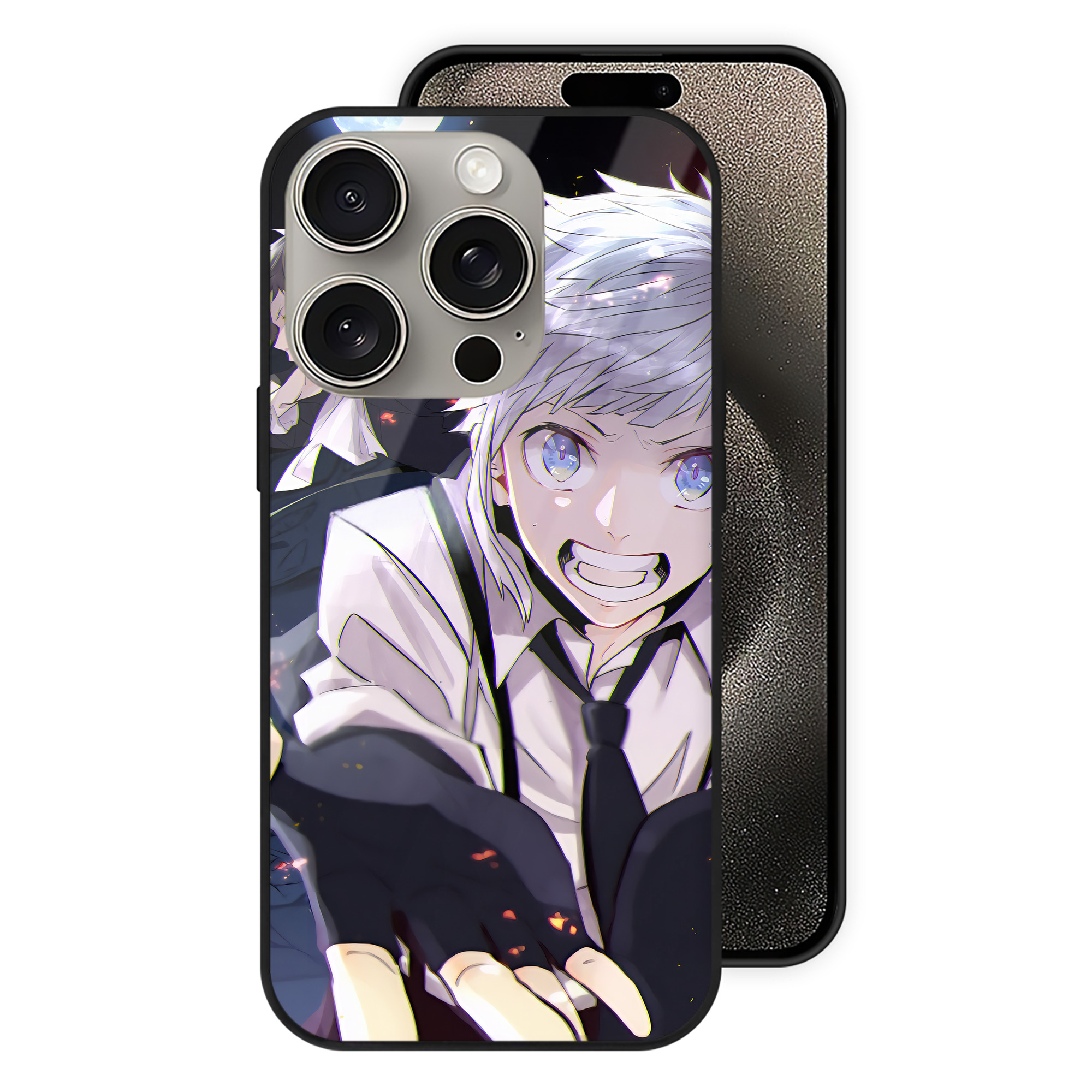 （画像用） 文豪ストレイドッグス Bungo Stray Dogs 【iPhone15Pro対応】スマホケース 耐衝撃＆黄変防止 背面ガラス
