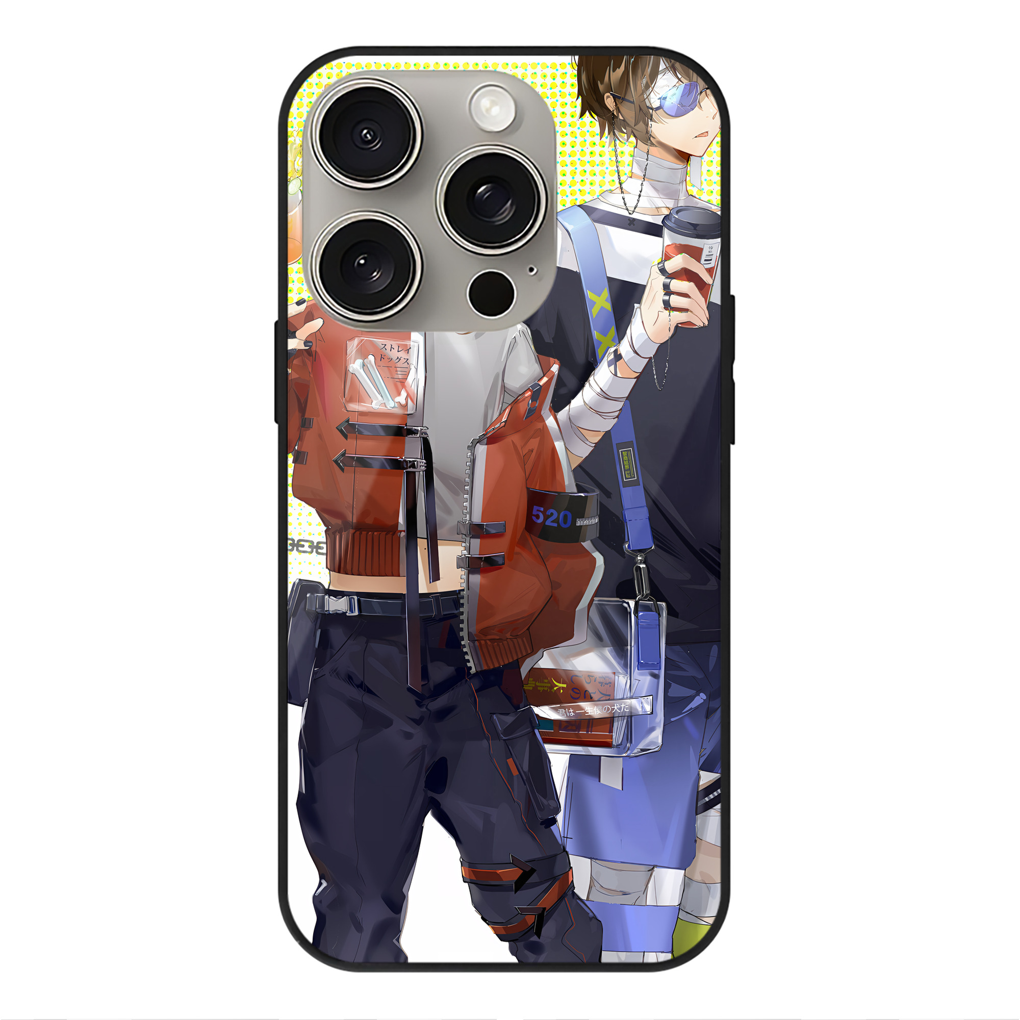 （画像用） 文豪ストレイドッグス Bungo Stray Dogs 【iPhone15Pro対応】スマホケース 耐衝撃＆黄変防止 背面ガラス
