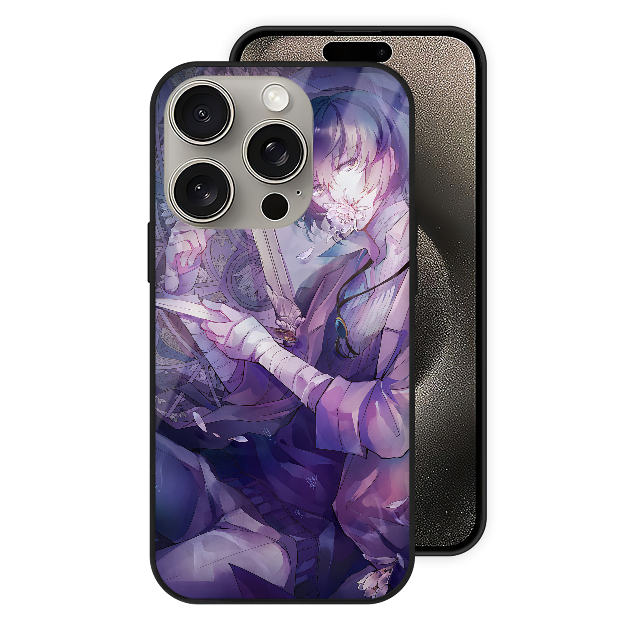 （画像用） 文豪ストレイドッグス Bungo Stray Dogs 【iPhone15Pro対応】スマホケース 耐衝撃＆黄変防止 背面ガラス