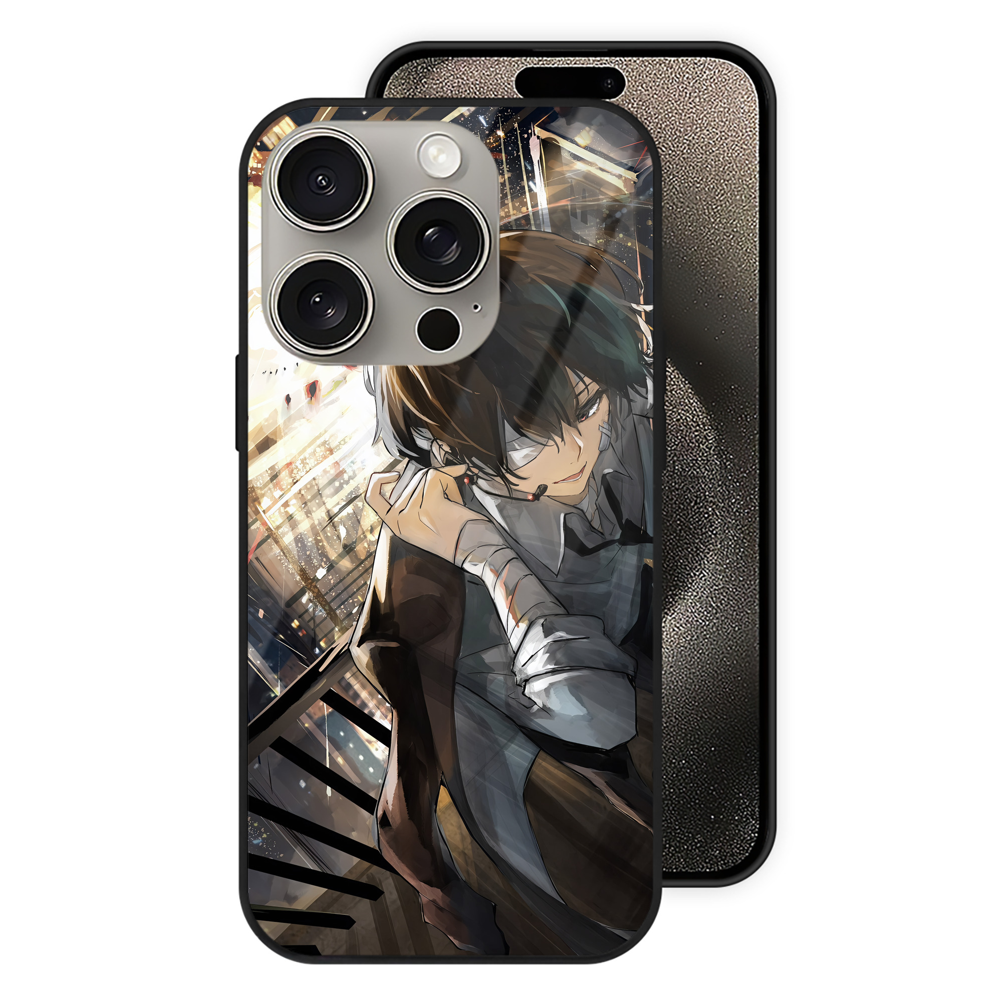 （画像用） 文豪ストレイドッグス Bungo Stray Dogs 【iPhone15Pro対応】スマホケース 耐衝撃＆黄変防止 背面ガラス