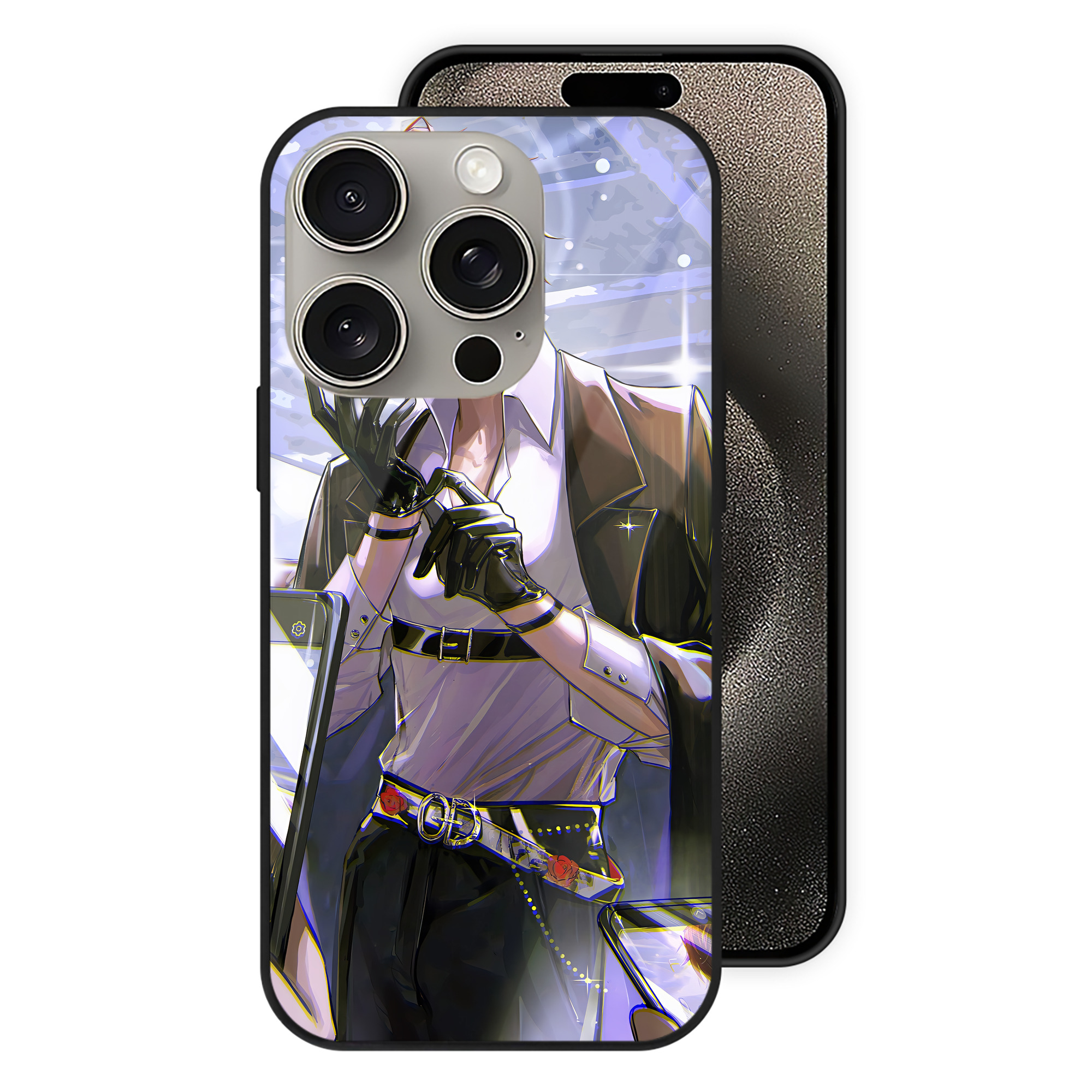 （画像用） 文豪ストレイドッグス Bungo Stray Dogs 【iPhone15Pro対応】スマホケース 耐衝撃＆黄変防止 背面ガラス