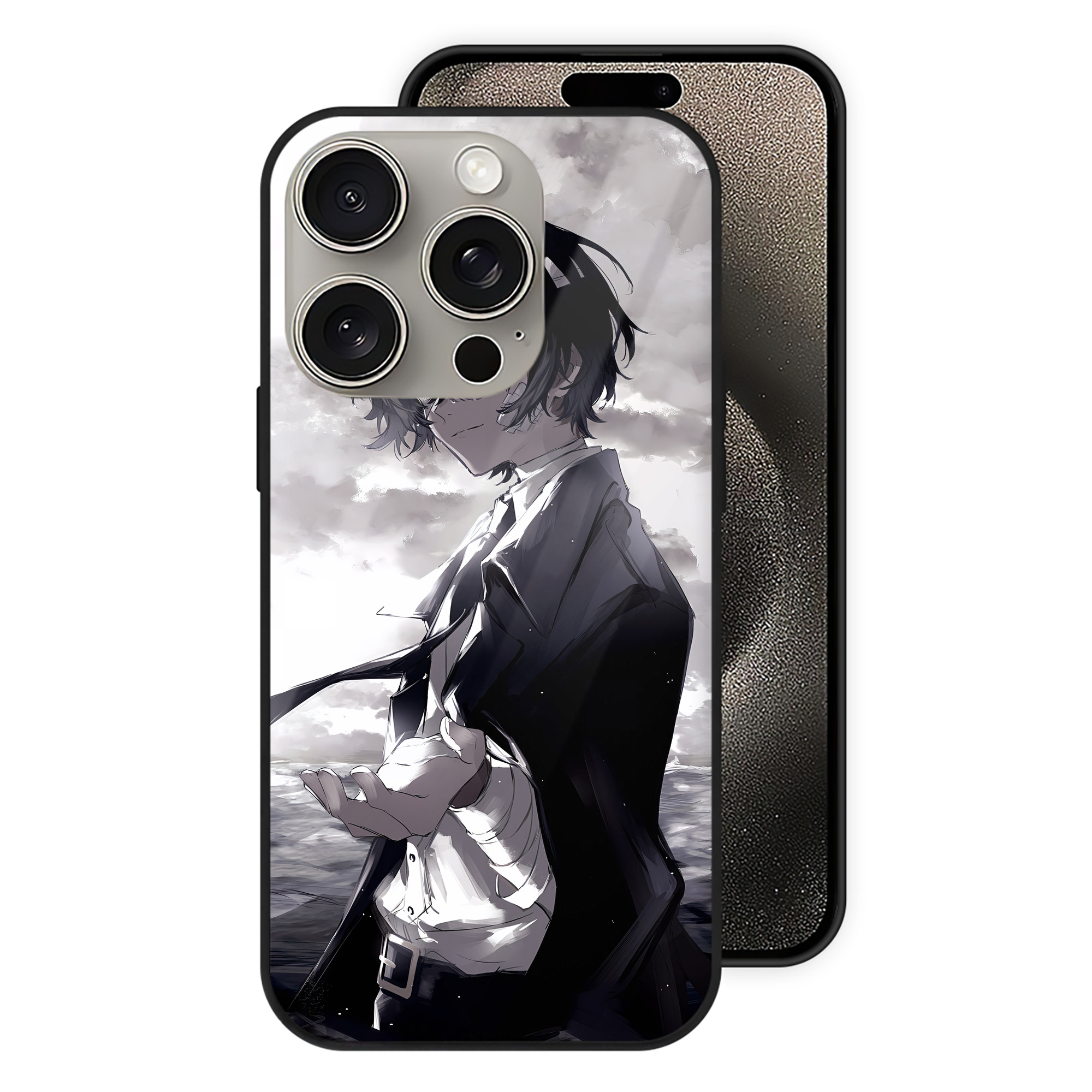（画像用） 文豪ストレイドッグス Bungo Stray Dogs 【iPhone15Pro対応】スマホケース 耐衝撃＆黄変防止 背面ガラス