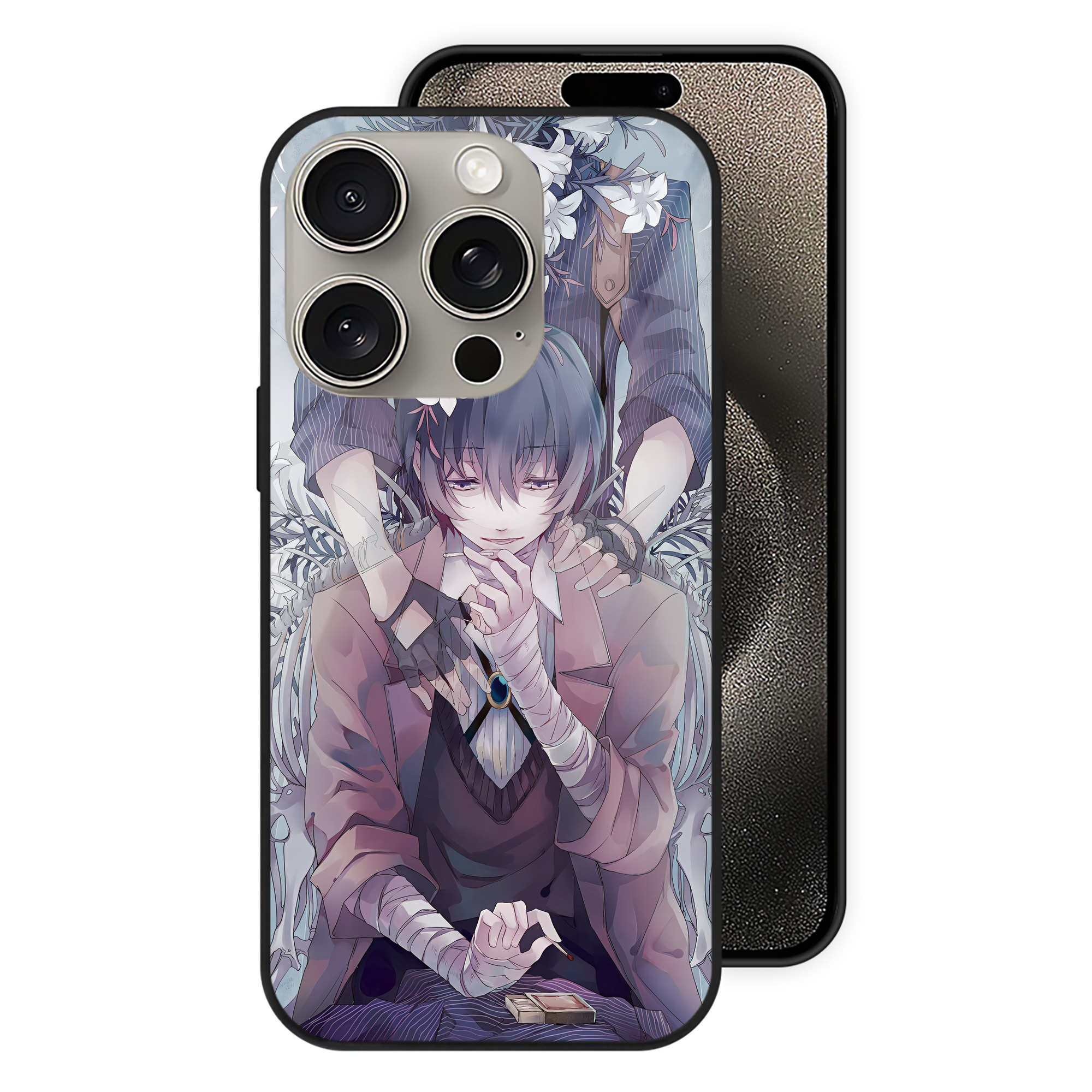 （画像用） 文豪ストレイドッグス Bungo Stray Dogs 【iPhone15Pro対応】スマホケース 耐衝撃＆黄変防止 背面ガラス