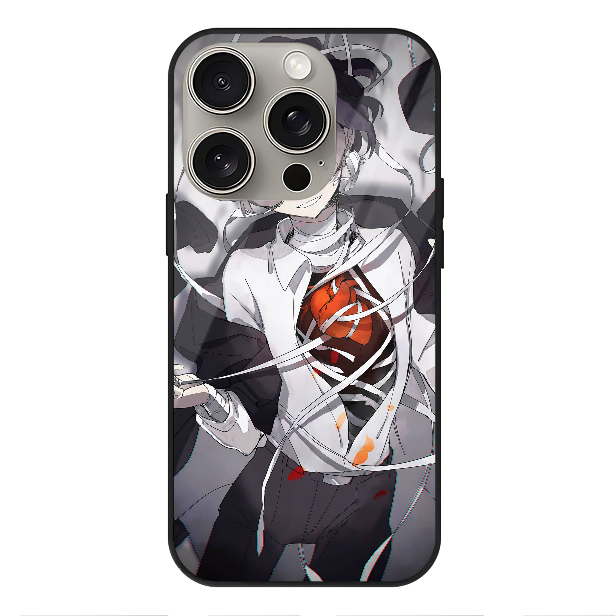 （画像用） 文豪ストレイドッグス Bungo Stray Dogs 【iPhone15Pro対応】スマホケース 耐衝撃＆黄変防止 背面ガラス