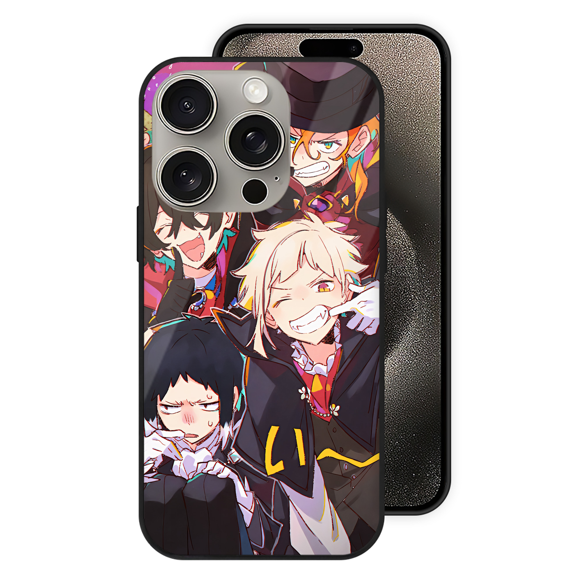 （画像用） 文豪ストレイドッグス Bungo Stray Dogs 【iPhone15Pro対応】スマホケース 耐衝撃＆黄変防止 背面ガラス