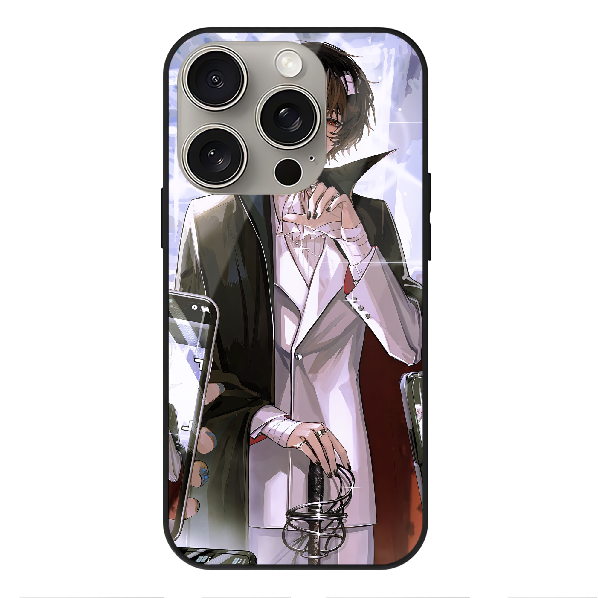 （画像用） 文豪ストレイドッグス Bungo Stray Dogs 【iPhone15Pro対応】スマホケース 耐衝撃＆黄変防止 背面ガラス