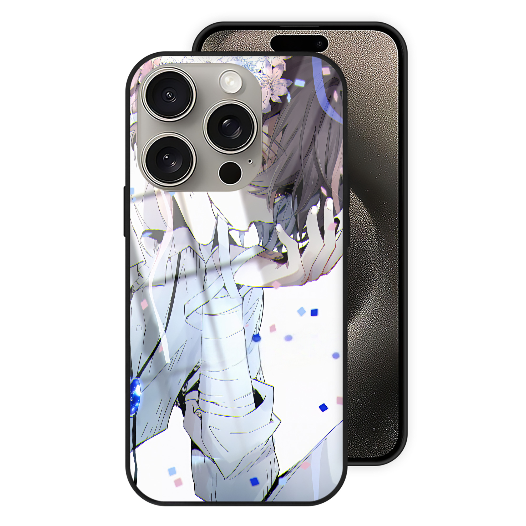 （画像用） 文豪ストレイドッグス Bungo Stray Dogs 【iPhone15Pro対応】スマホケース 耐衝撃＆黄変防止 背面ガラス