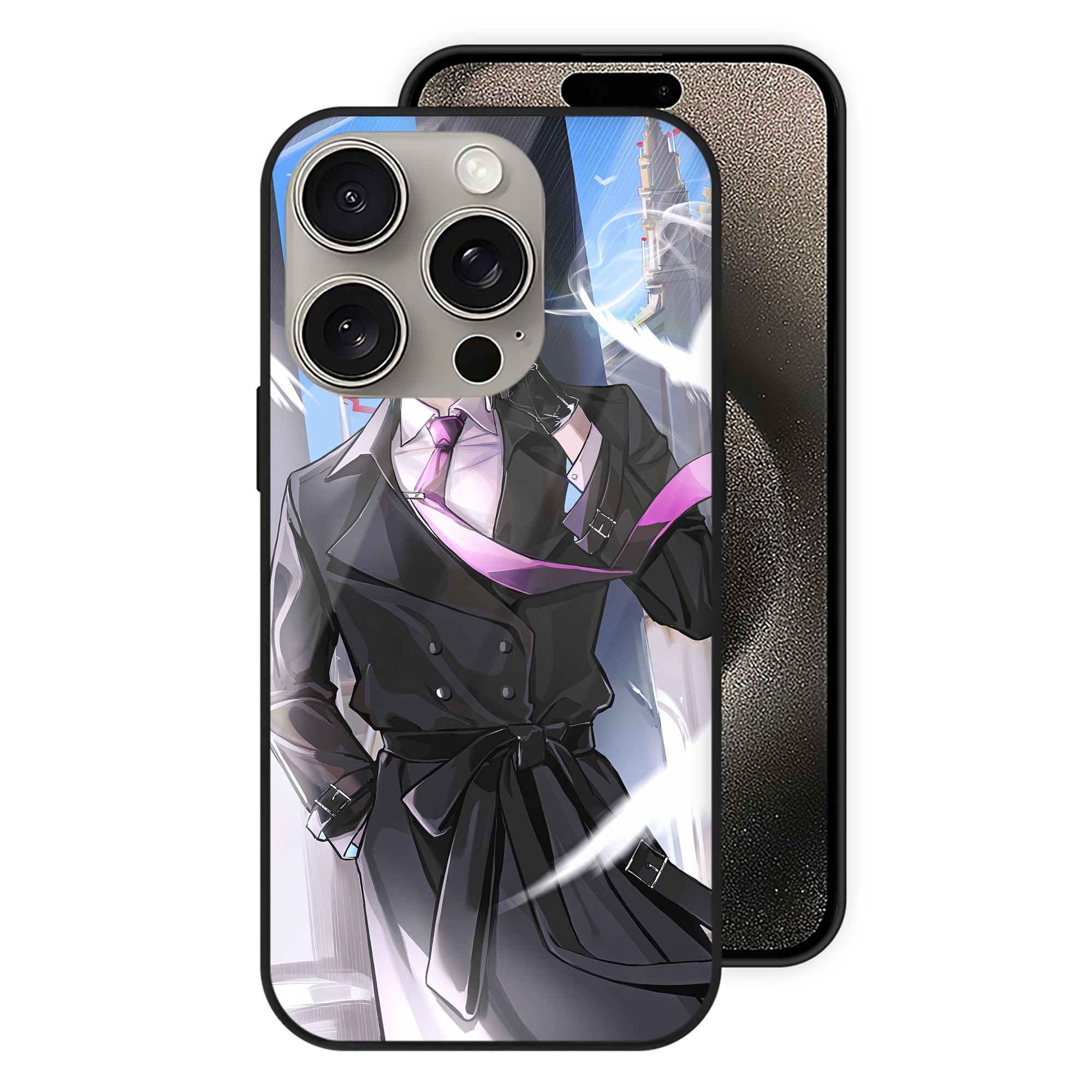 （画像用） 文豪ストレイドッグス Bungo Stray Dogs 【iPhone15Pro対応】スマホケース 耐衝撃＆黄変防止 背面ガラス