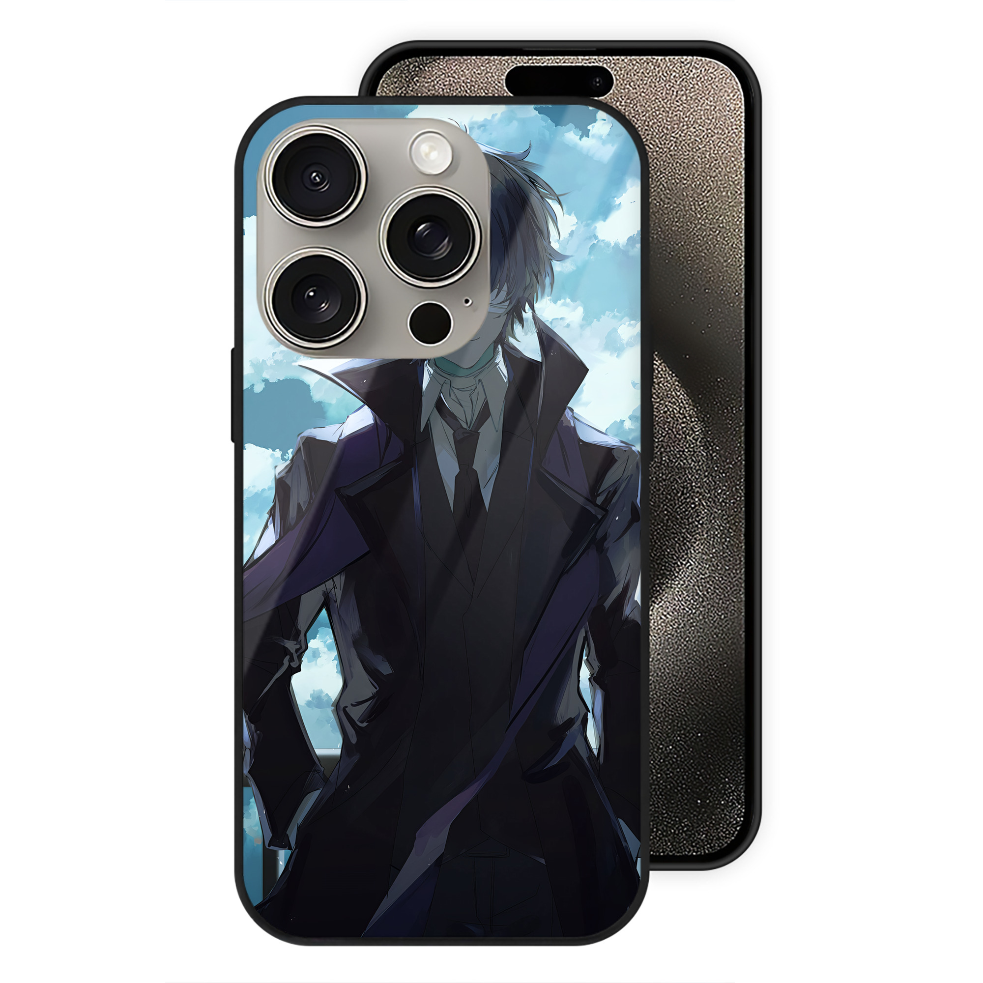 （画像用） 文豪ストレイドッグス Bungo Stray Dogs 【iPhone15Pro対応】スマホケース 耐衝撃＆黄変防止 背面ガラス