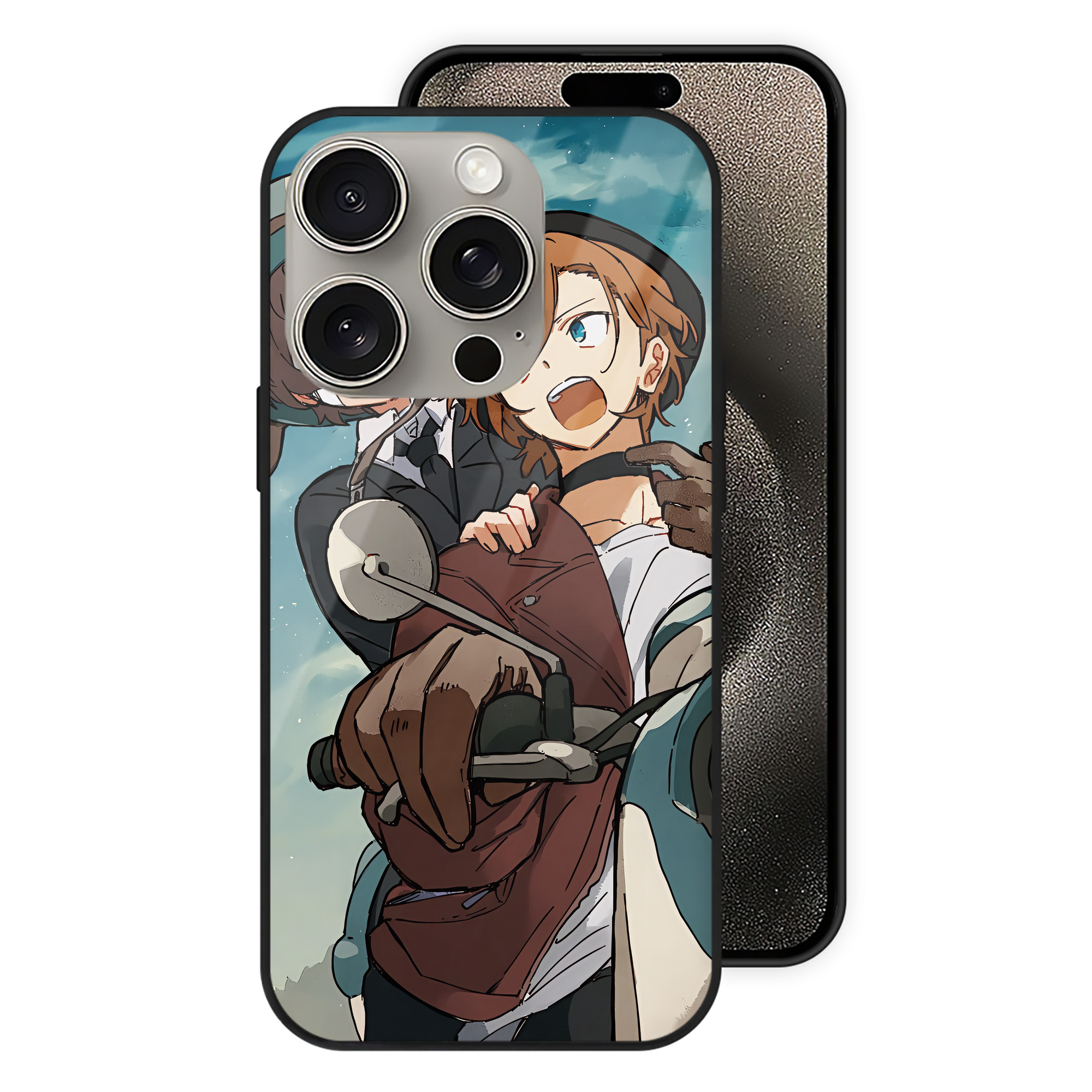 （画像用） 文豪ストレイドッグス Bungo Stray Dogs 【iPhone15Pro対応】スマホケース 耐衝撃＆黄変防止 背面ガラス