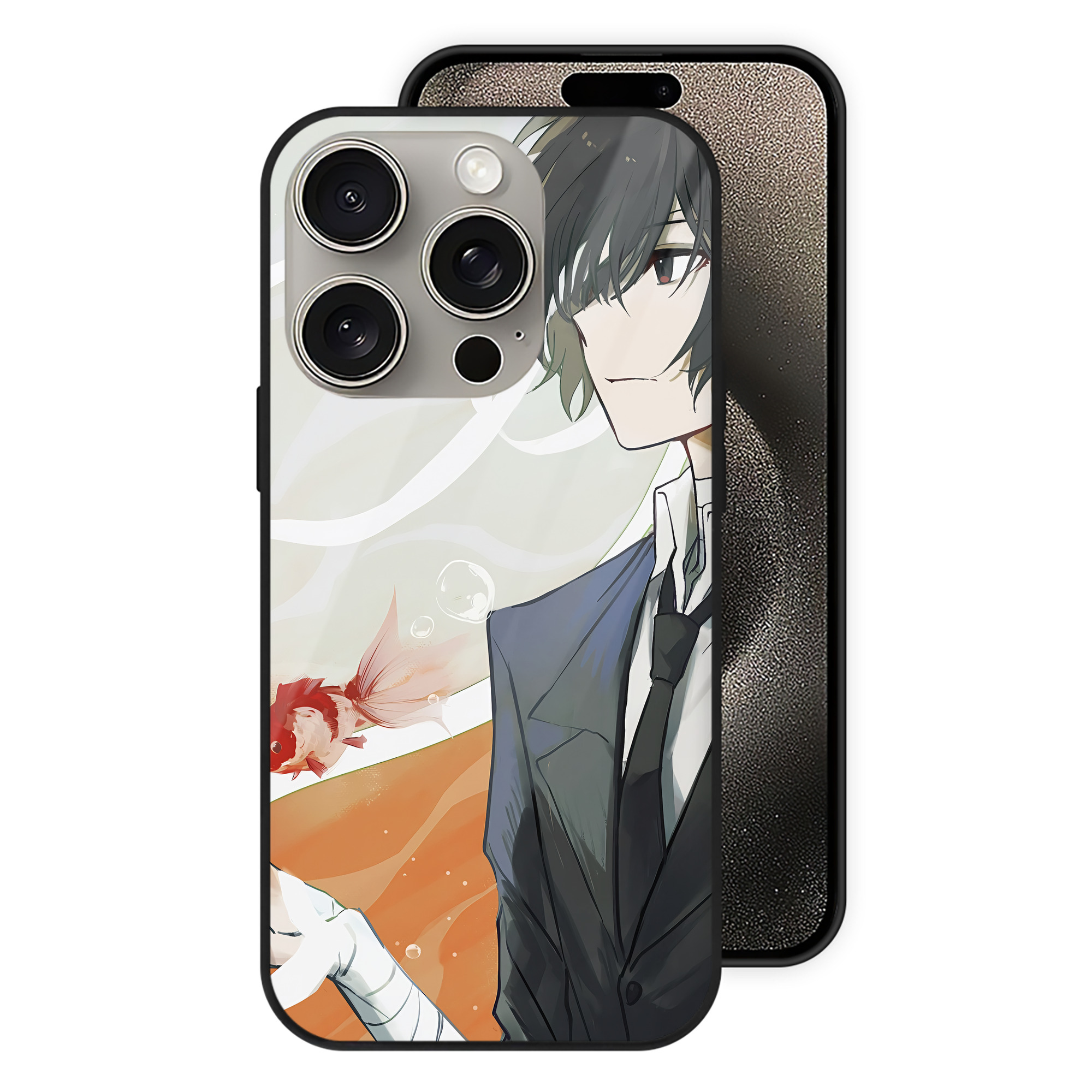 （画像用） 文豪ストレイドッグス Bungo Stray Dogs 【iPhone15Pro対応】スマホケース 耐衝撃＆黄変防止 背面ガラス