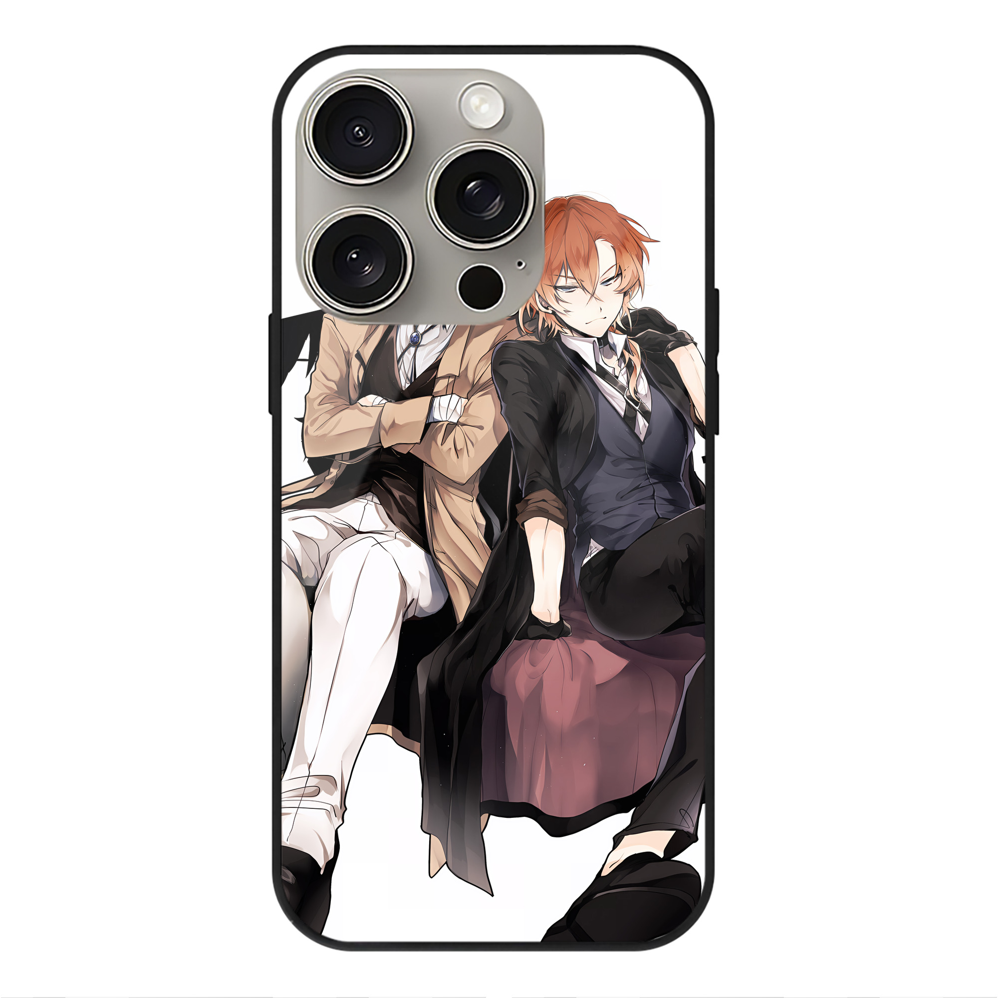 （画像用） 文豪ストレイドッグス Bungo Stray Dogs 【iPhone15Pro対応】スマホケース 耐衝撃＆黄変防止 背面ガラス